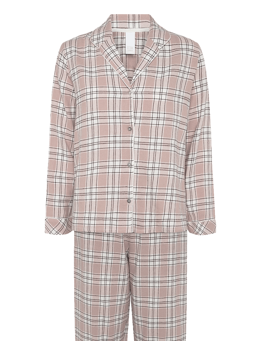 CCDK Copenhagen - Helga Check Set - long-sleeved shirts - violet ice check - 0