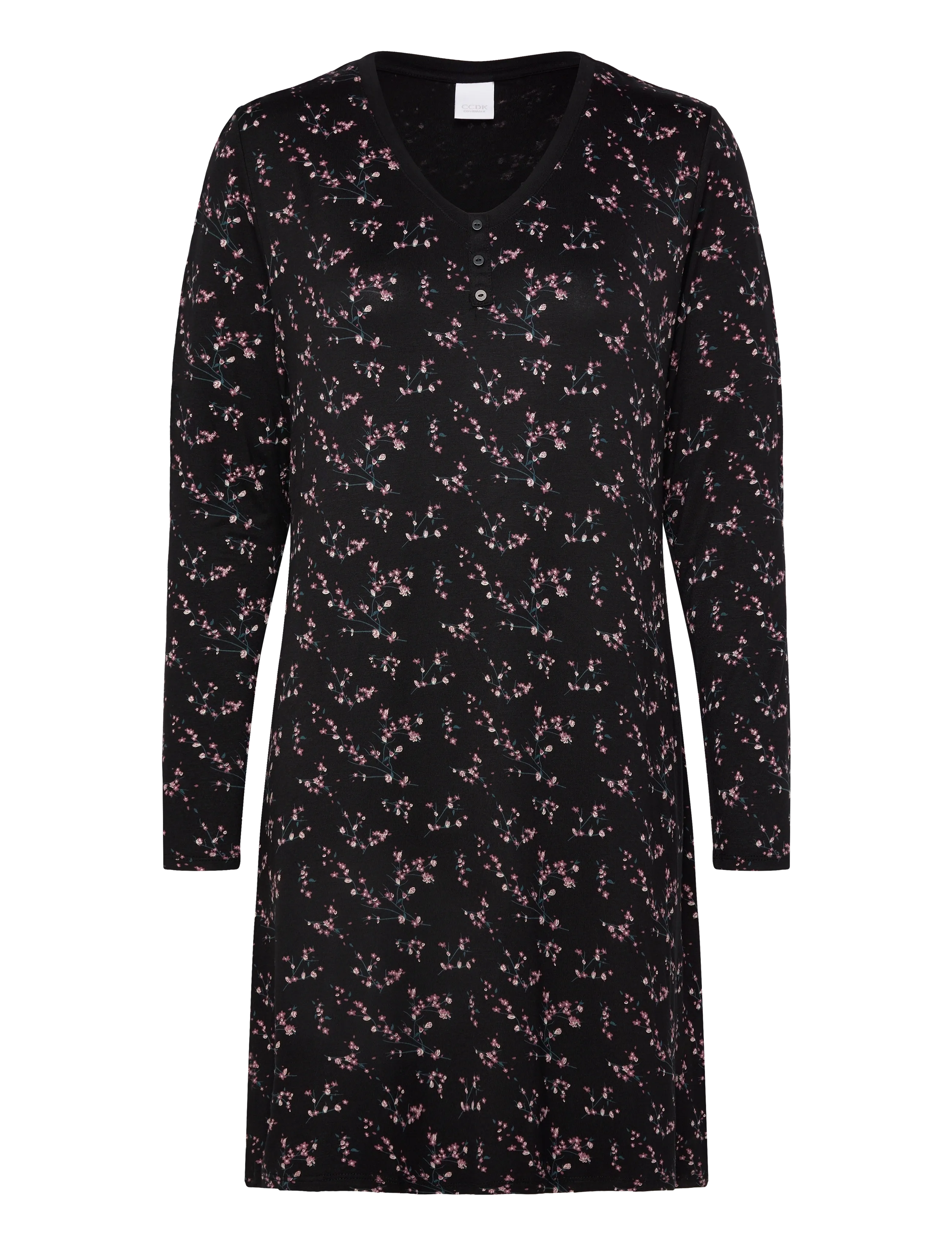 CCDK Copenhagen Jacqueline longsleeved Dress - Nachthemden - BLACK / black