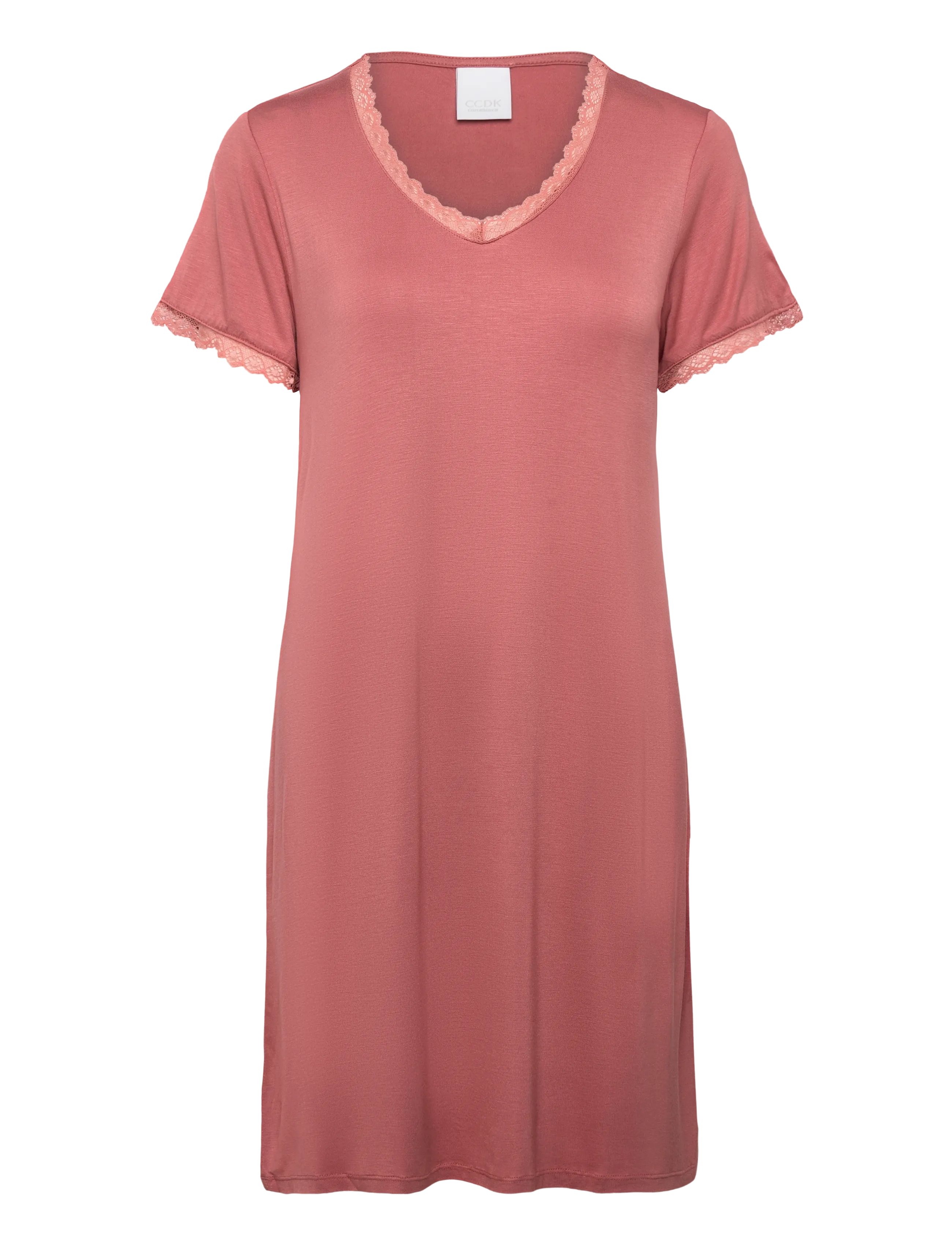 CCDK Copenhagen Jacqueline shortsleeved Dress - Nachthemden - LIGHT MAHOGANY / brown