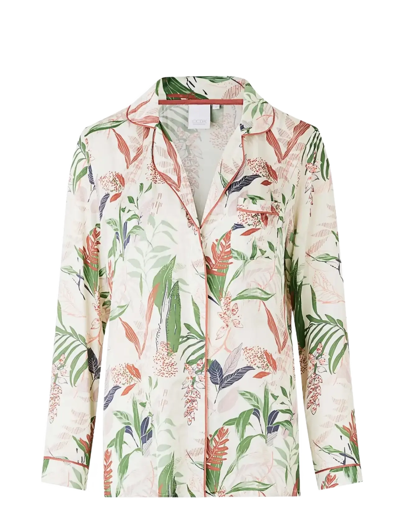 CCDK Copenhagen Josephine PJ Shirt - Undertøj - SNOW WHITE / multi
