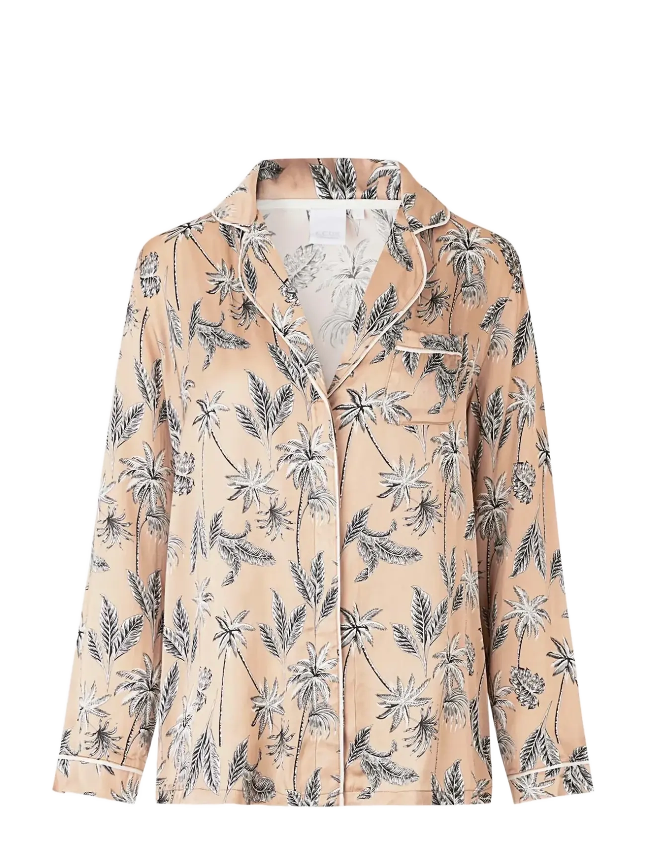 CCDK Copenhagen Josephine PJ Shirt - Yö- & oloasut - MOONLIGHT / beige