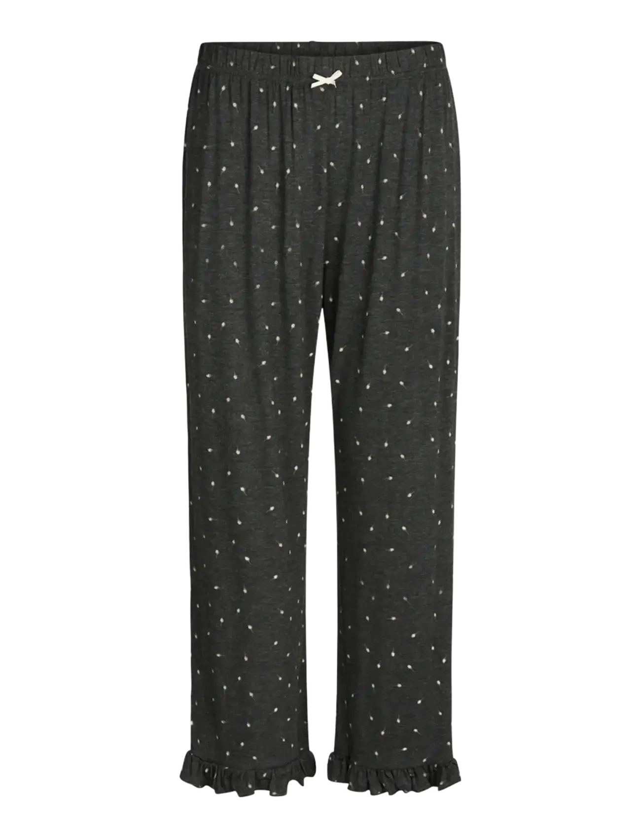 CCDK Copenhagen Jasmin Crop Pajamas Pants - Pesu - DARK GREY MELANGE / black