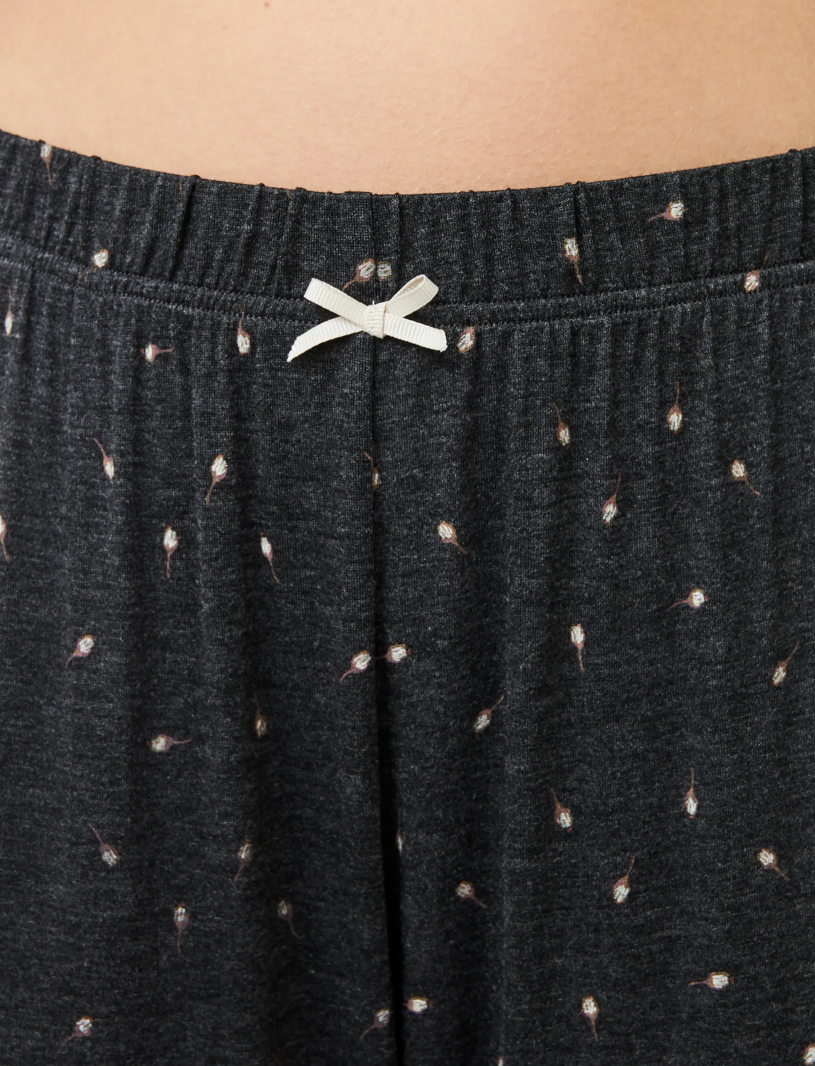 CCDK Copenhagen - Jasmin Crop Pajamas Pants - laveste priser - dark grey melange - 4