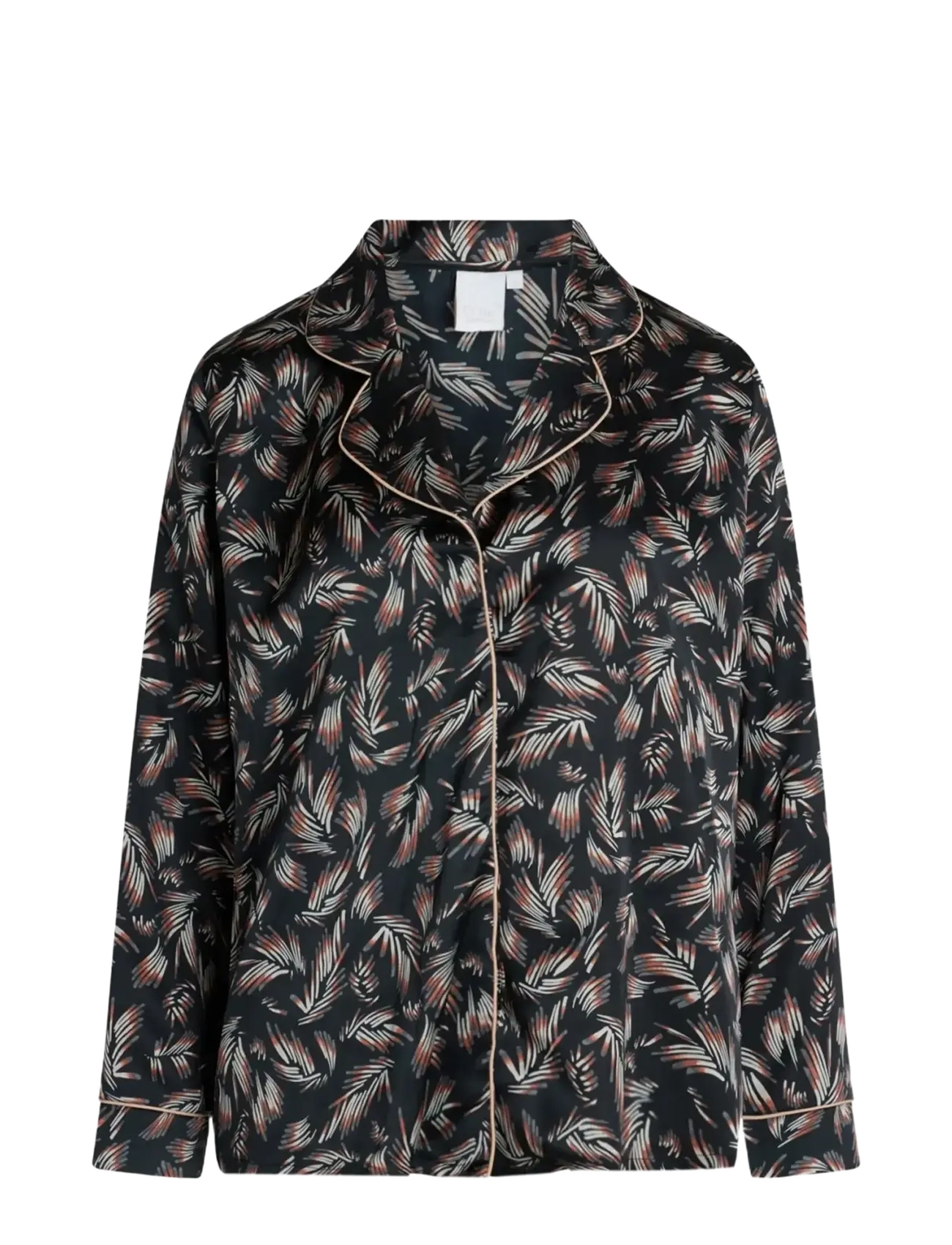 CCDK Copenhagen Josephine Pajamas Shirt - Toppar - BLACK / black