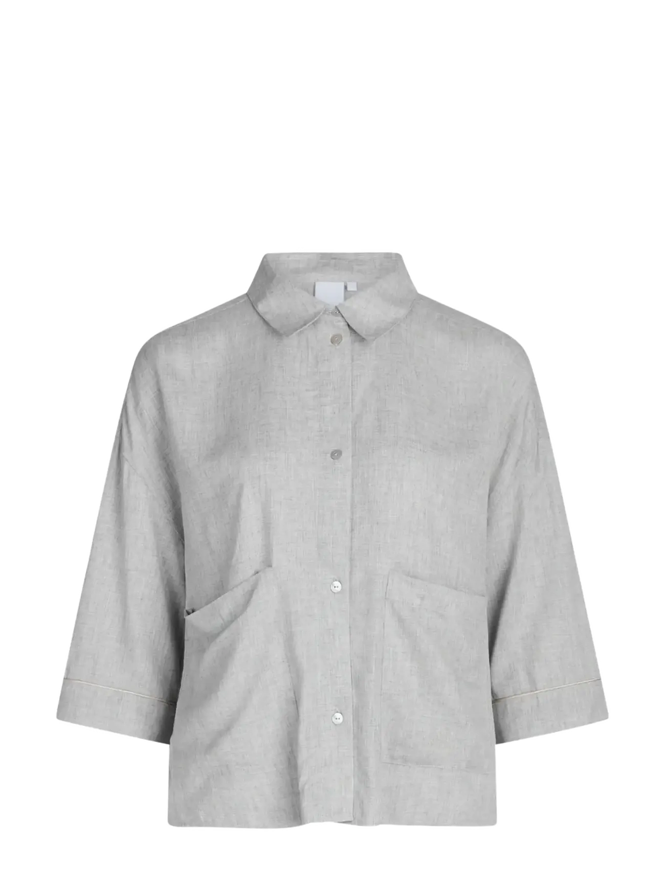 CCDK Copenhagen Sonja Pajamas Shirt - Undertøj - LIGHT GREY MELANGE / grey