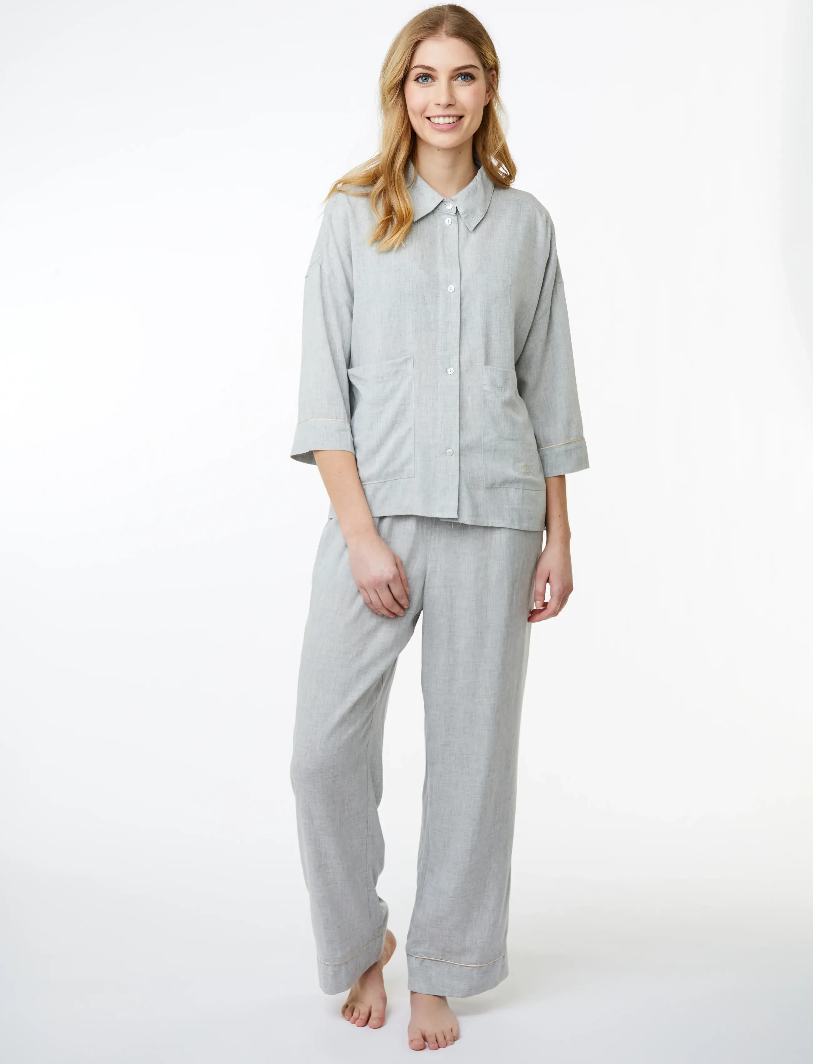 CCDK Copenhagen - Katrina Pajamas Pants - kvinder - light grey melange - 5