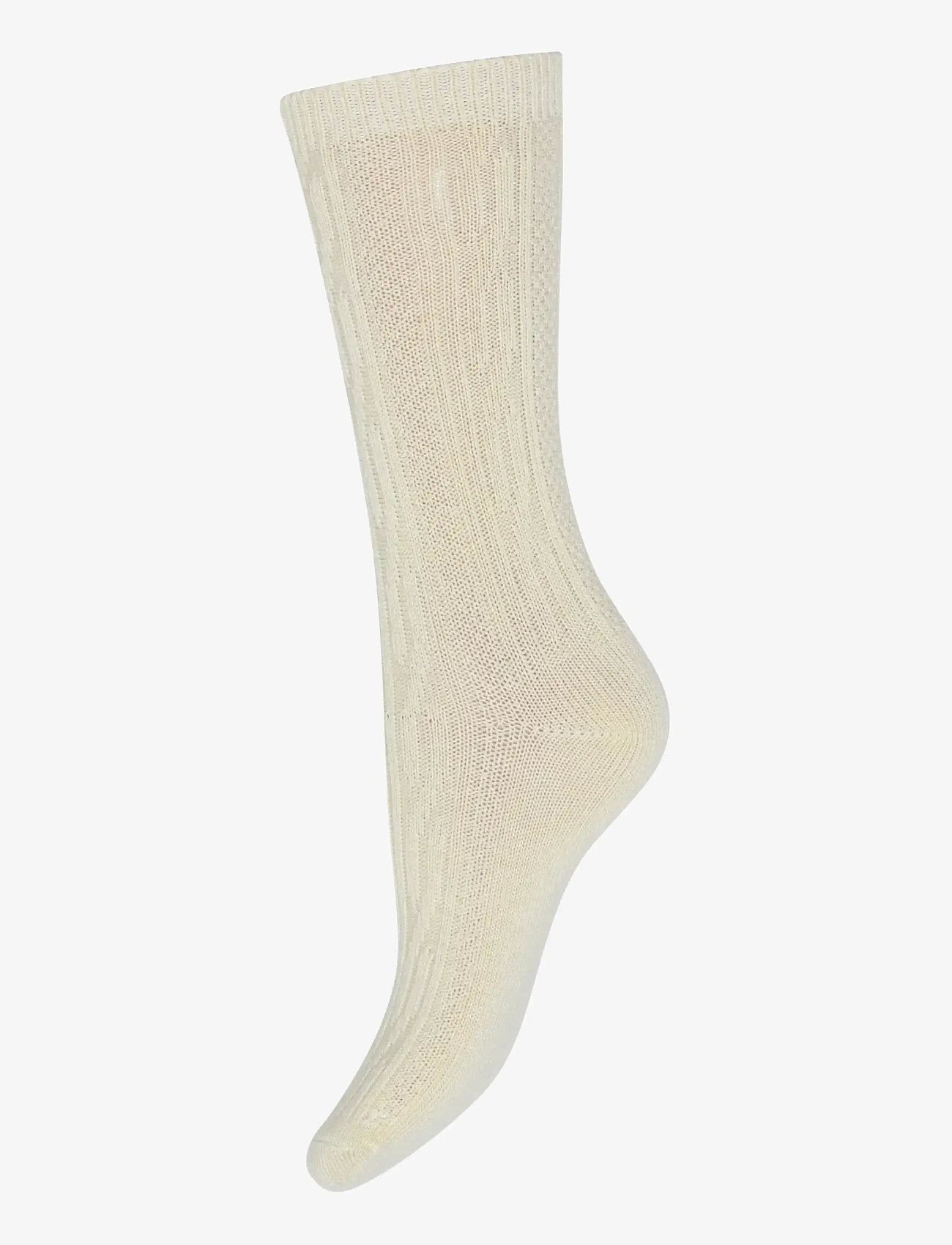 CCDK Copenhagen - Cable Knit Socks - laveste priser - snow white - 0