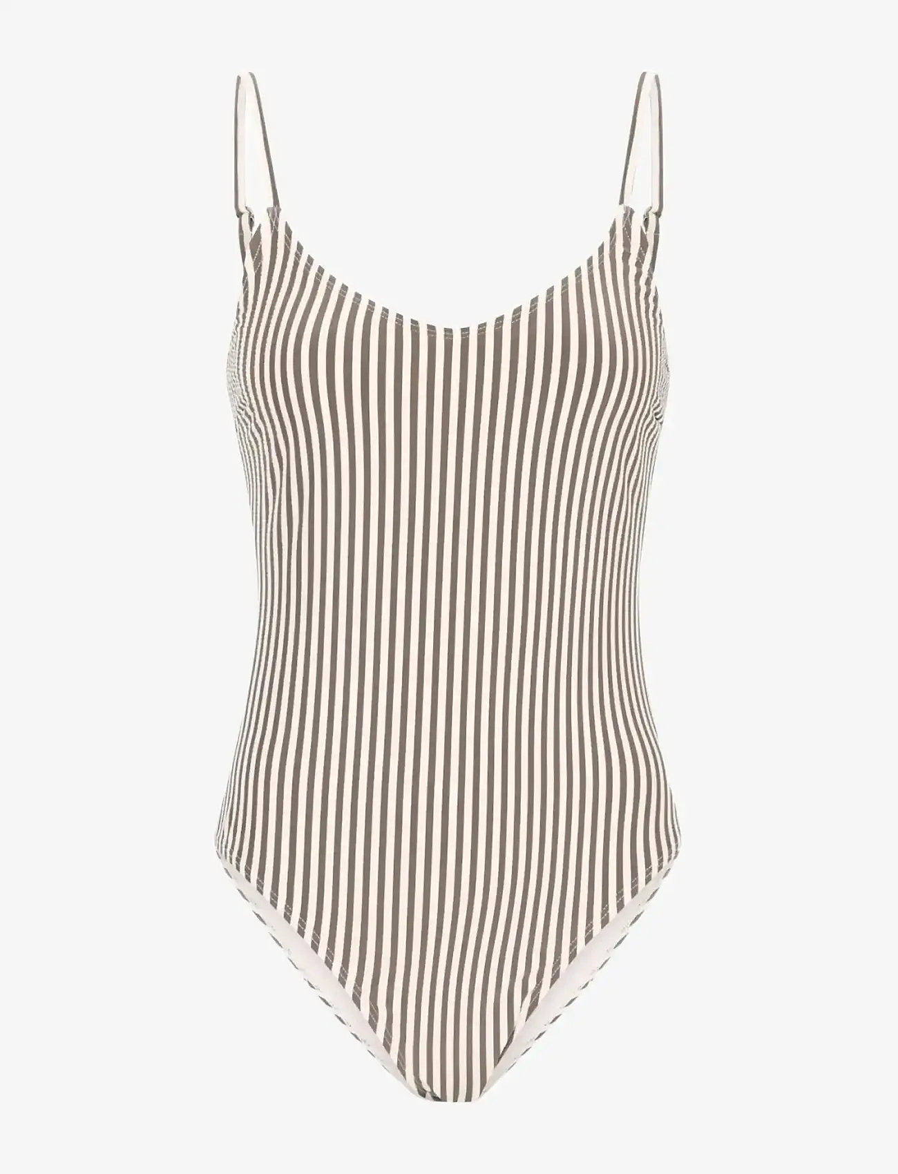 CCDK Copenhagen - Brielle Swimsuit - swimsuits - chocolate chip stripe - 1