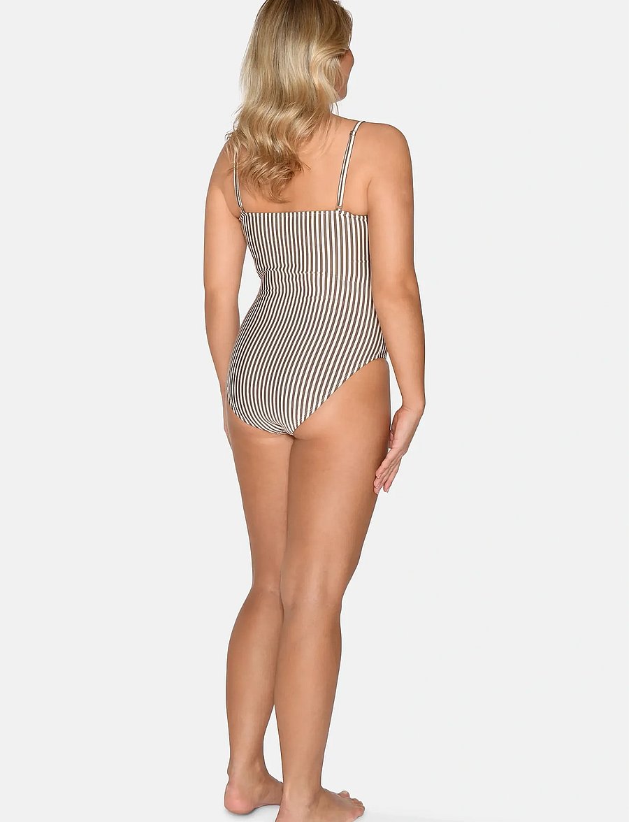 CCDK Copenhagen - Brielle Swimsuit - swimsuits - chocolate chip stripe - 3