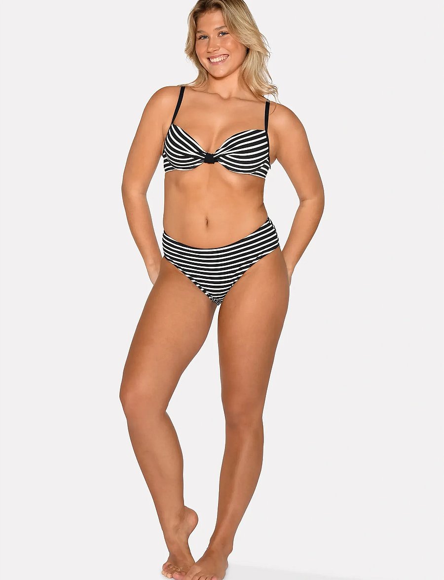 CCDK Copenhagen - Brianna Midi Bikini Brief - bikinibriefs - black stripe - 4