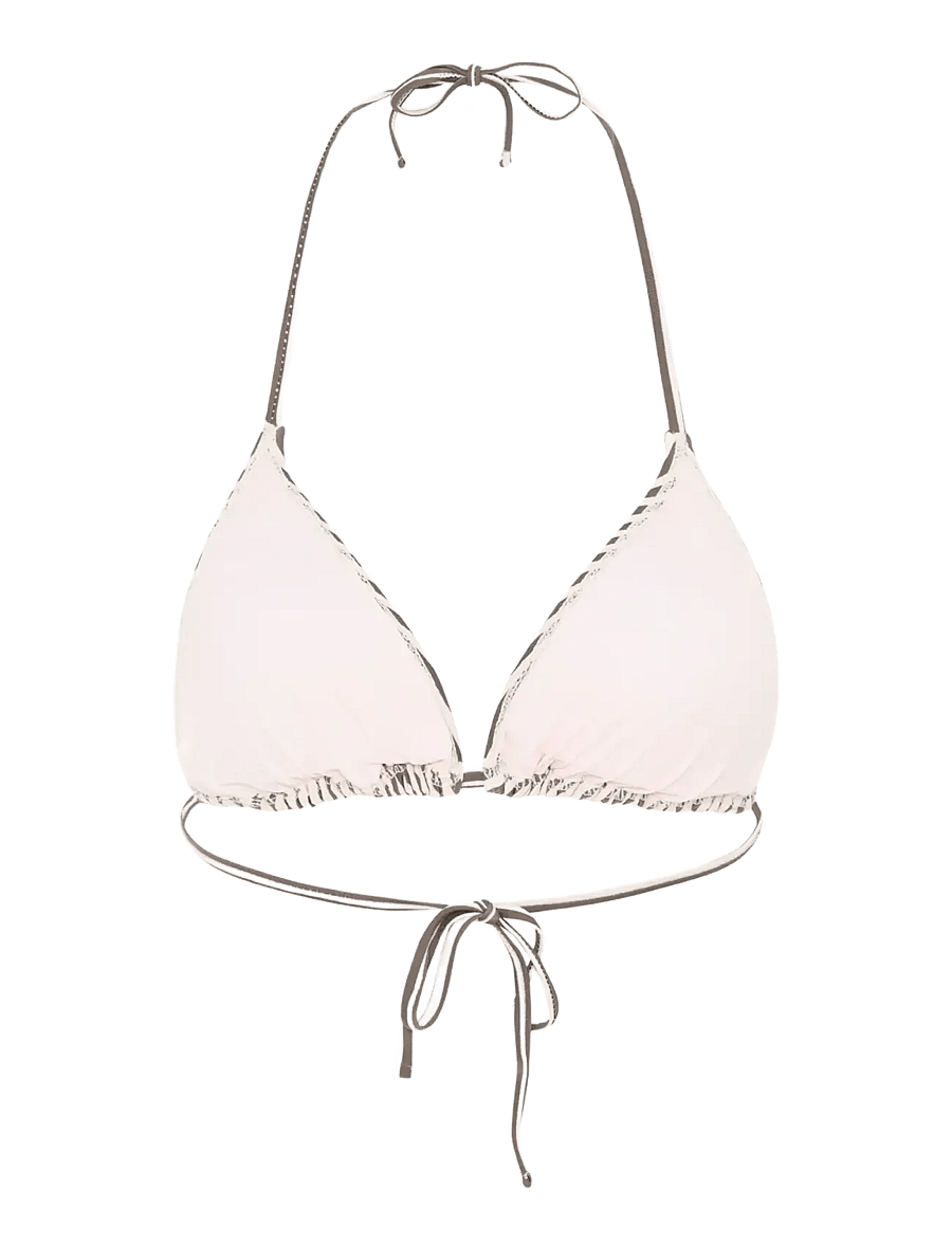 CCDK Copenhagen - Becca Bikini Top - trikampio formos bikinio liemenėlės - chocolate chip stripe - 2