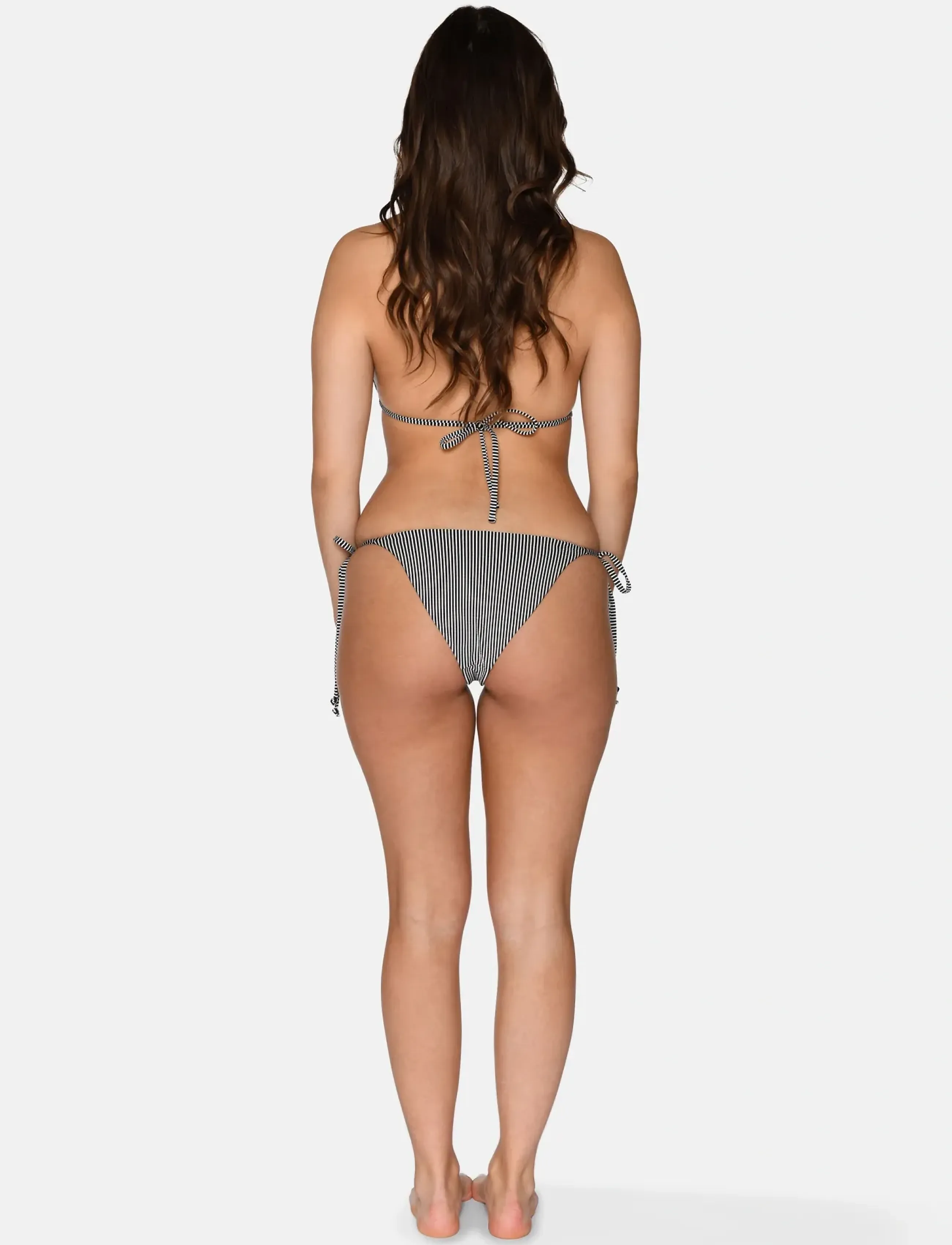 CCDK Copenhagen - Carin Bikini Bottom - bikinis mit seitenbändern - black stripe - 3