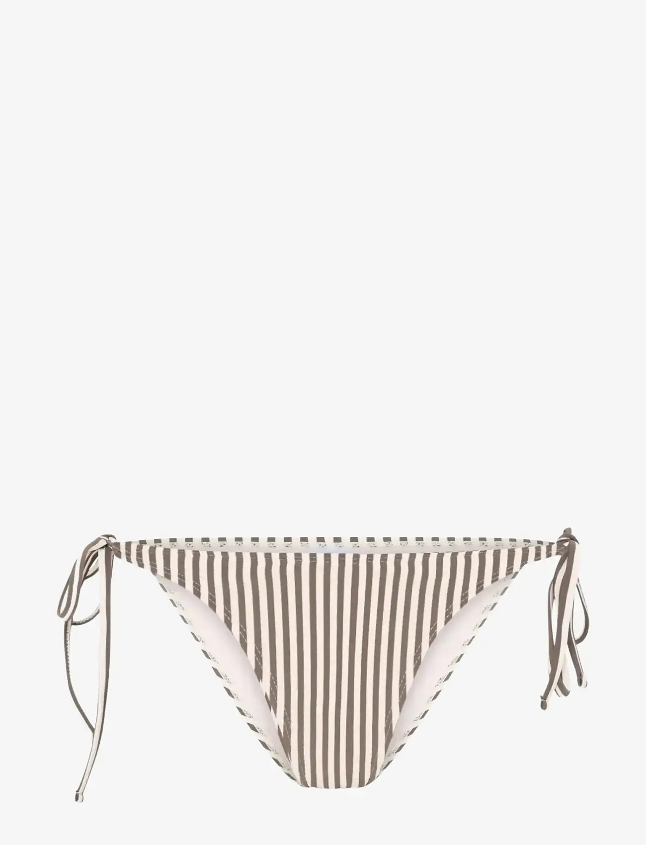 CCDK Copenhagen - Carin Tie Tanga Bikini Brief - side tie bikinitrosor - chocolate chip stripe - 1