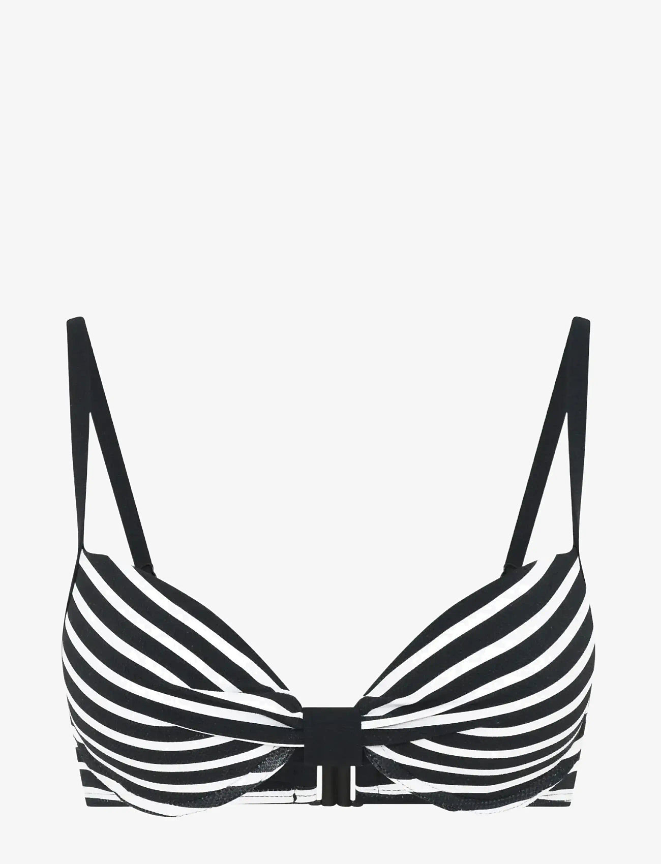 CCDK Copenhagen - Demi Bikini Top Moulded w. Wire - bikini-oberteile mit bügel - black stripe - 1