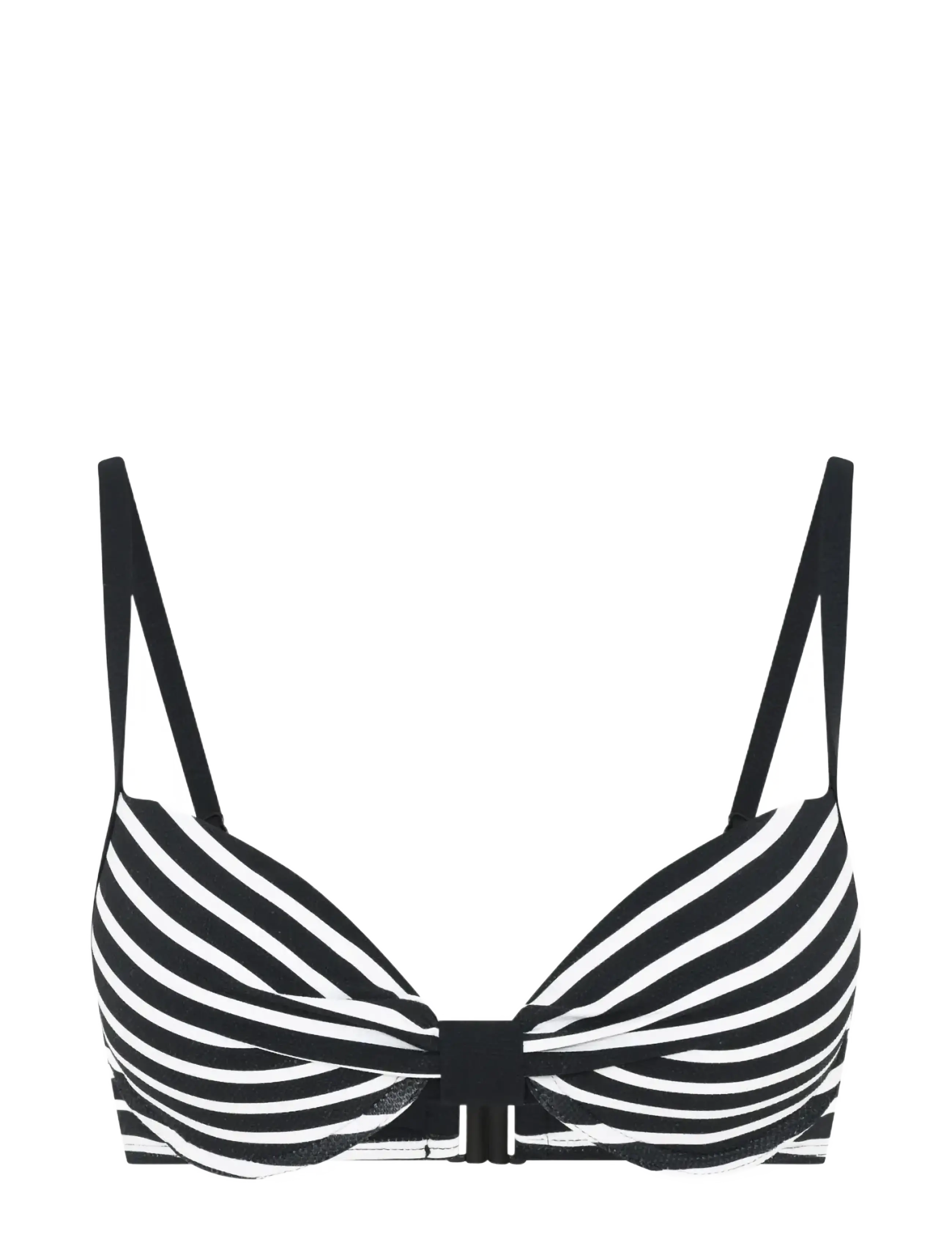 CCDK Copenhagen Demi Bikini Top Moulded w. Wire - Bikinis - BLACK STRIPE / black