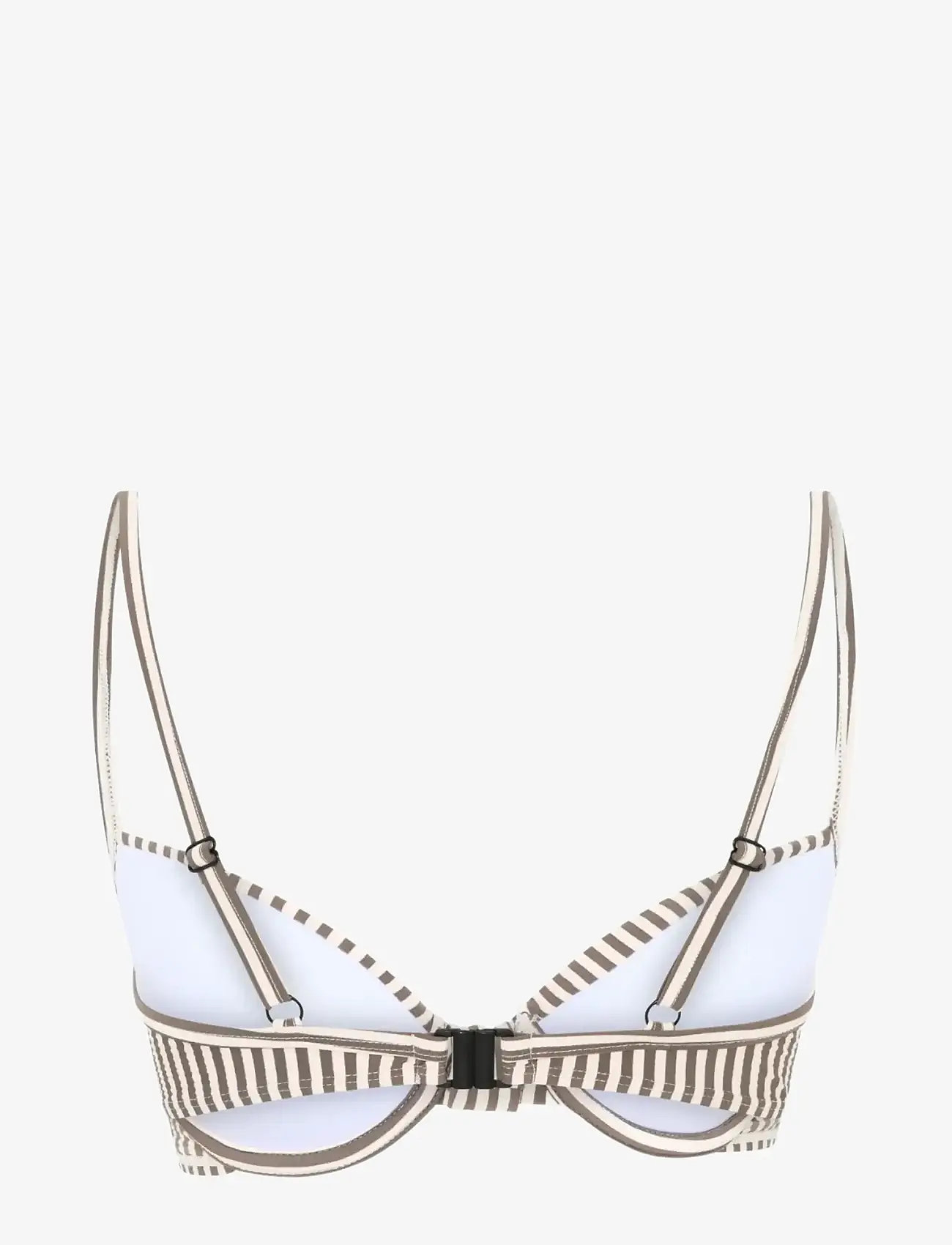 CCDK Copenhagen - Demi Bikini Top Moulded w. Wire - tugitraadiga bikiinide ülaosad - chocolate chip stripe - 2