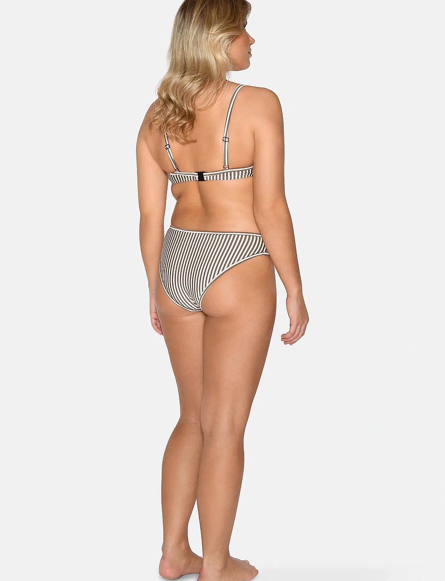 CCDK Copenhagen - Demi Bikini Top Moulded w. Wire - bikini-oberteile mit bügel - chocolate chip stripe - 3