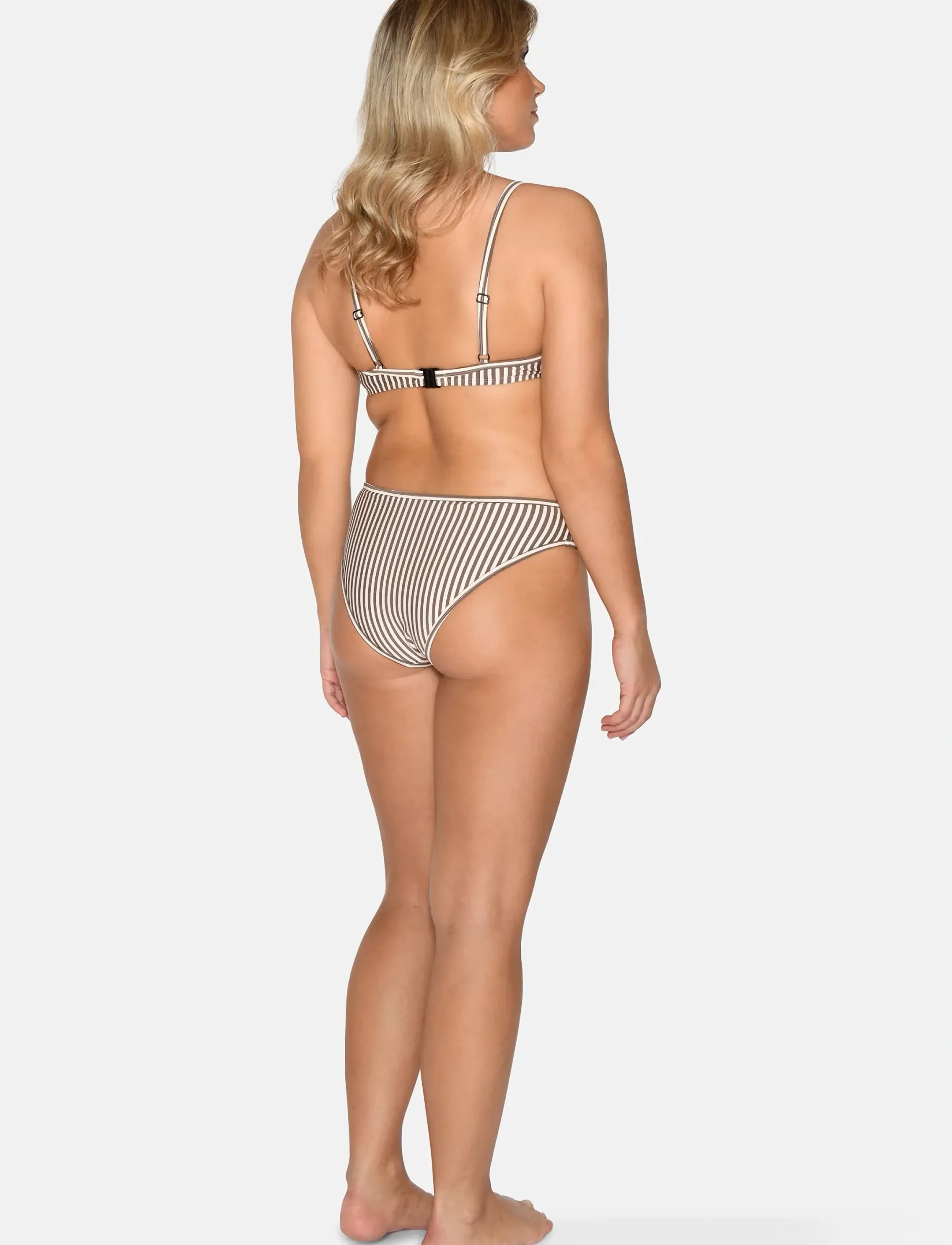 CCDK Copenhagen - Demi Bikini Top Moulded w. Wire - bikinitoppe med bøjle - chocolate chip stripe - 3