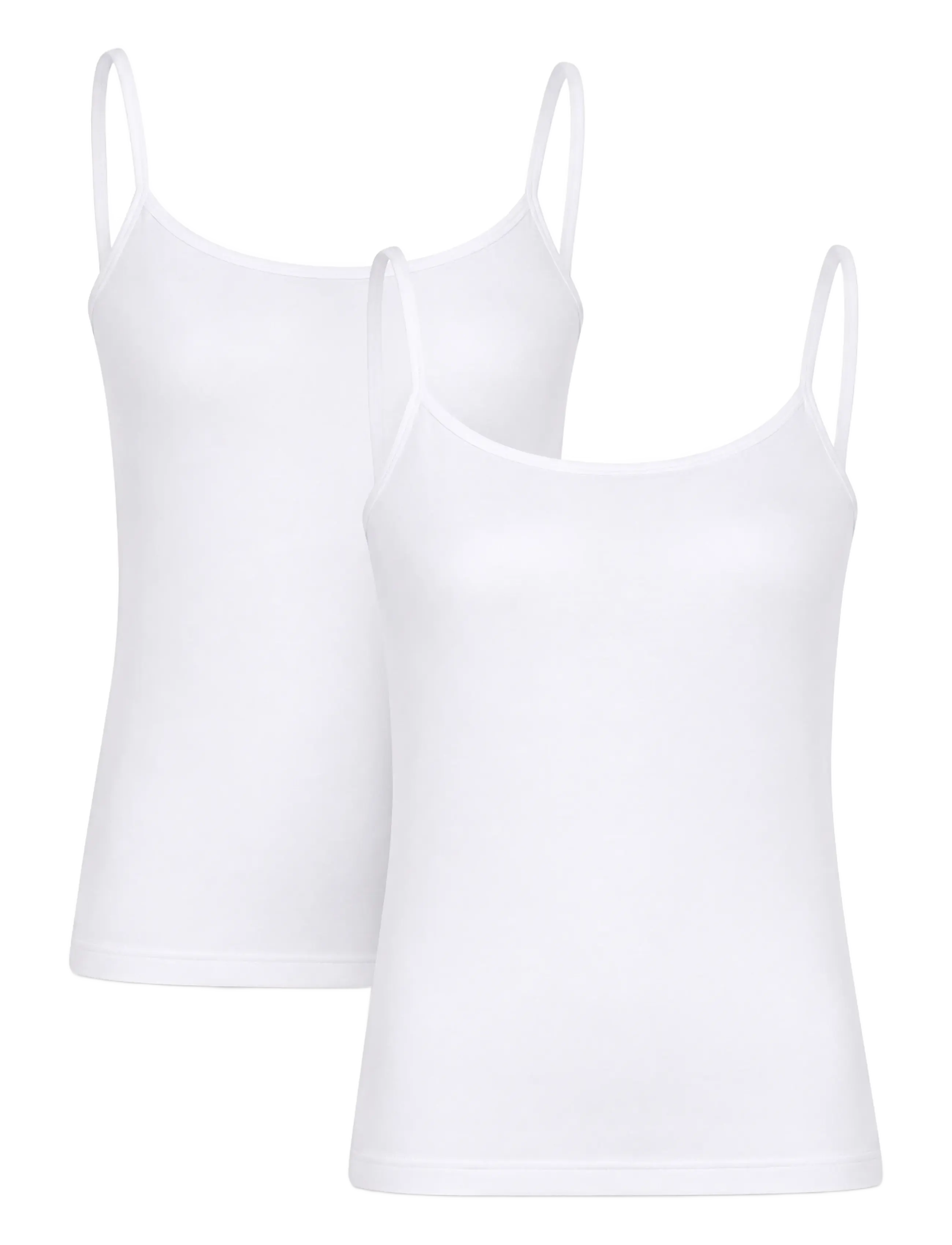 CCDK Copenhagen 2-Pack Modal Strap Top - Tops - WHITE / white