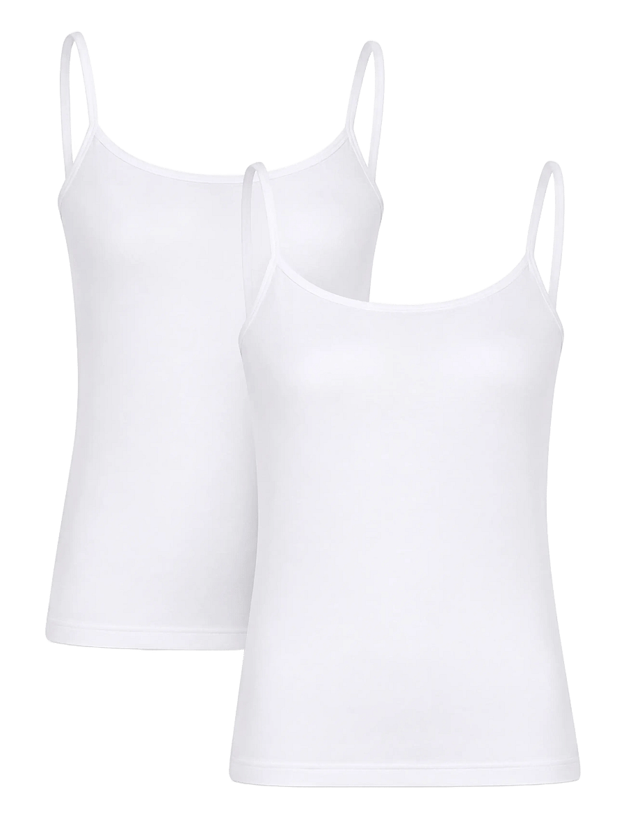 CCDK Copenhagen - 2-Pack Modal Strap Top - yläosat - white - 1