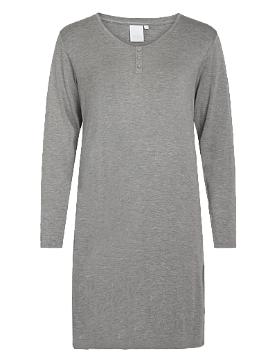 CCDK Copenhagen Jacqueline Longsleeved Dress - Náttkjólar - GREY MELANGE / grey