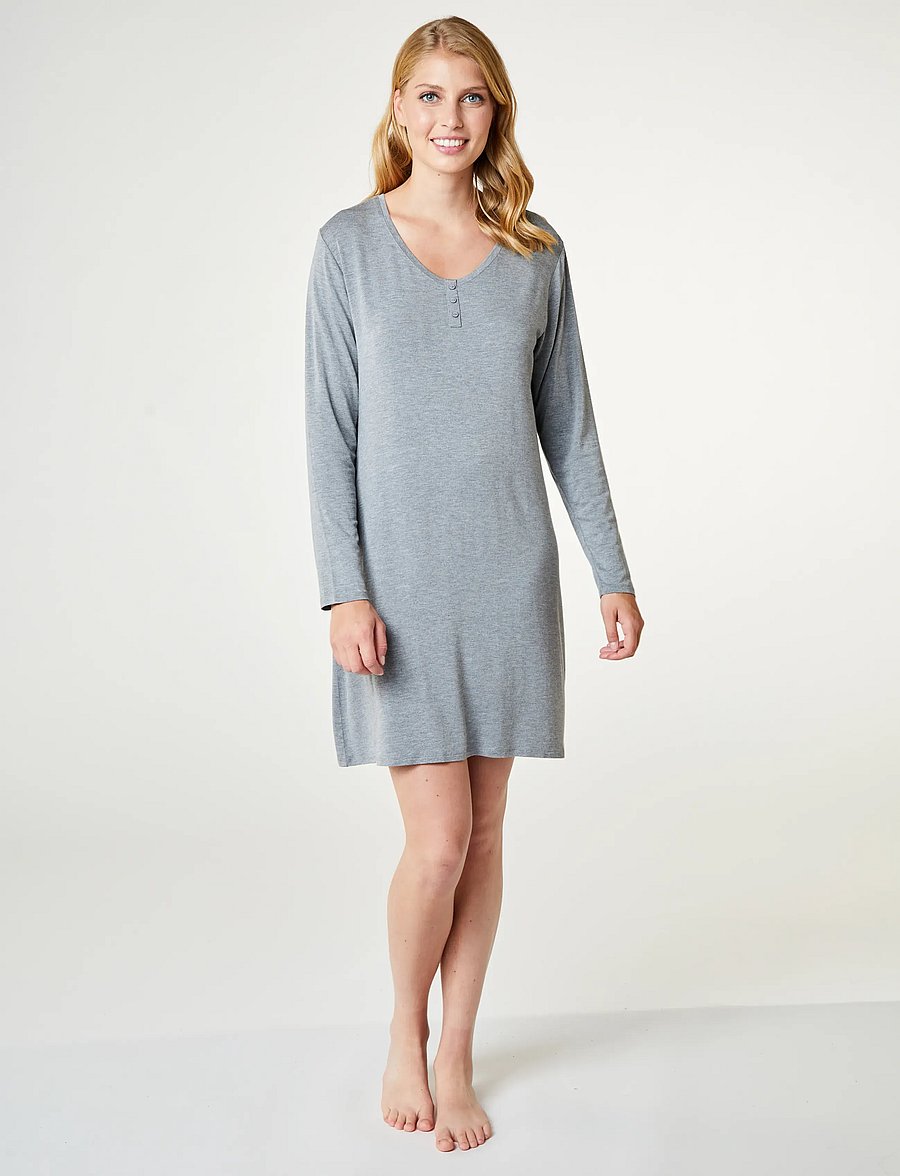 CCDK Copenhagen - Jacqueline Longsleeved Dress - nachthemden - grey melange - 0