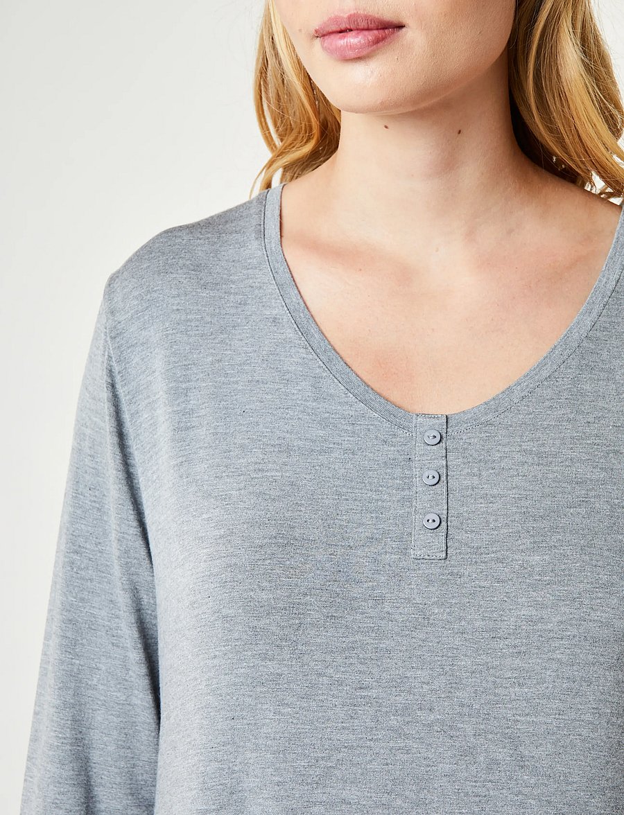 CCDK Copenhagen - Jacqueline Longsleeved Dress - nachthemden - grey melange - 4