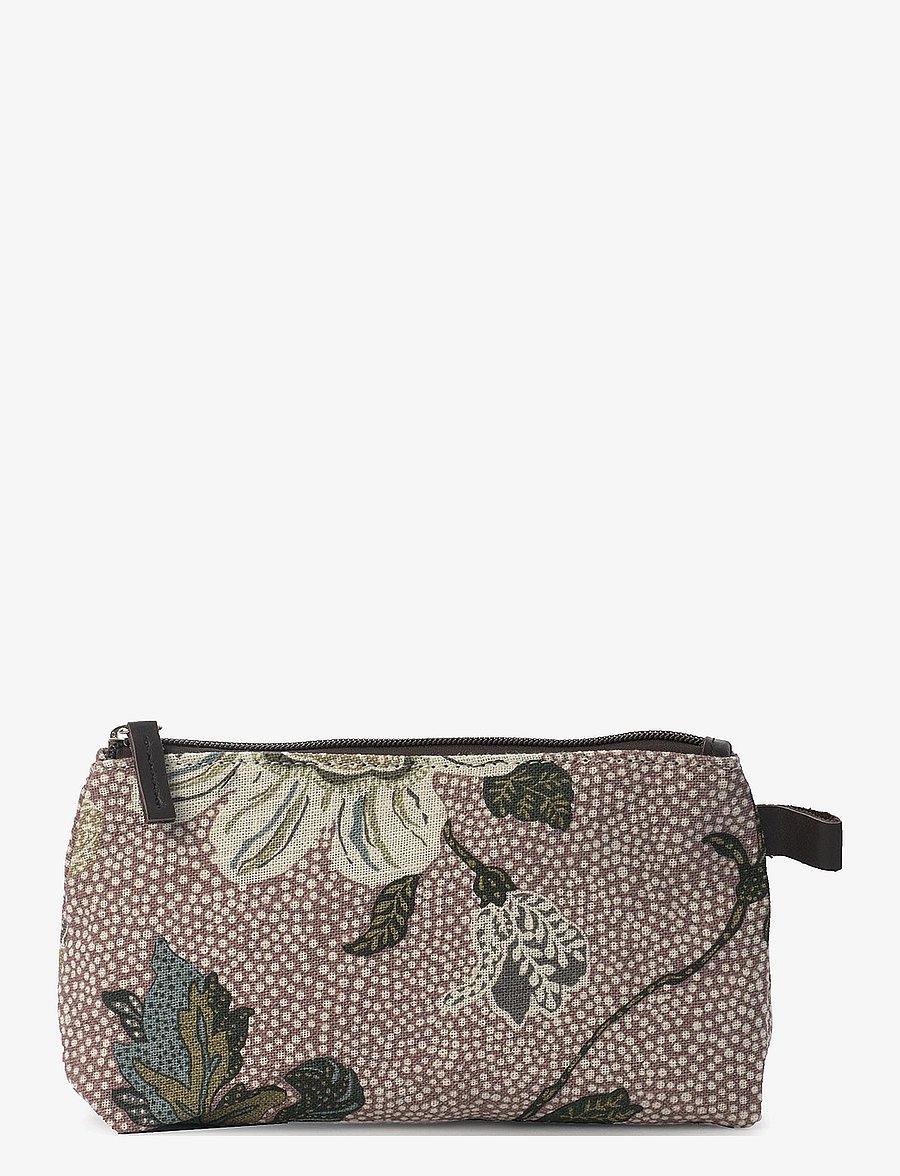 Ceannis - Cosmetic Bag Flower Linen - alltags-style - dusty pink - 1