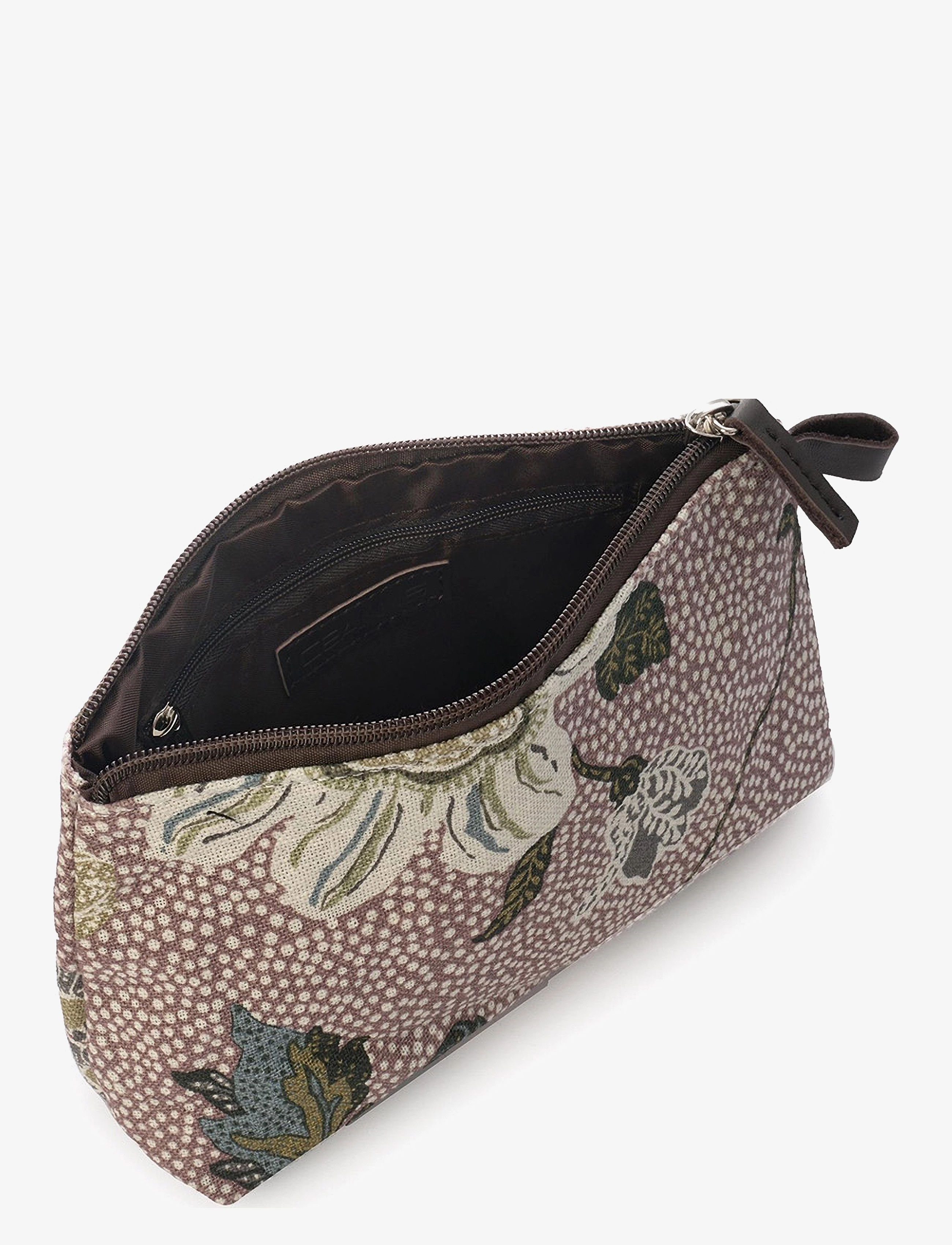 Ceannis - Cosmetic Bag Flower Linen - alltags-style - dusty pink - 2