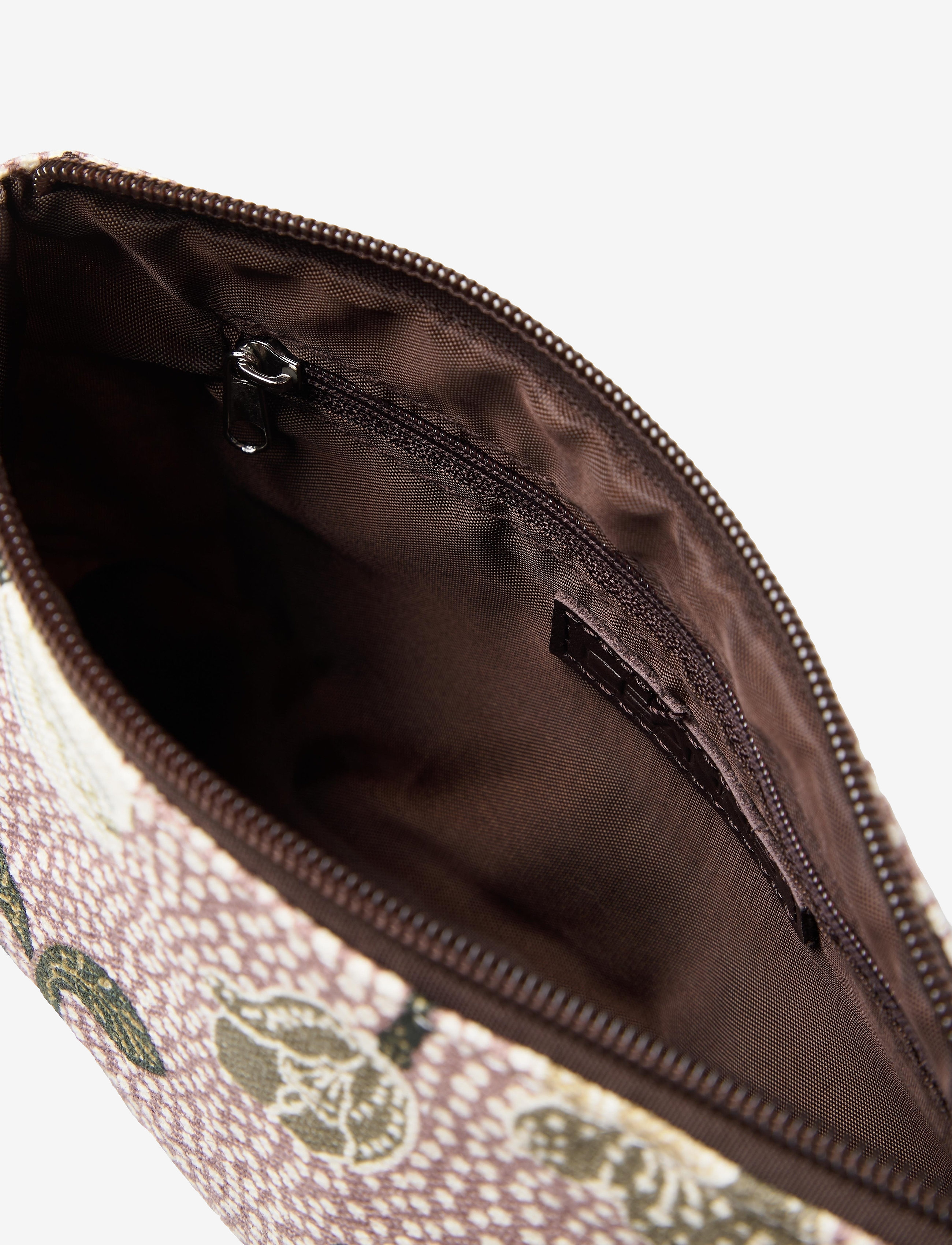 Ceannis - Cosmetic Bag Flower Linen - alltags-style - dusty pink - 3