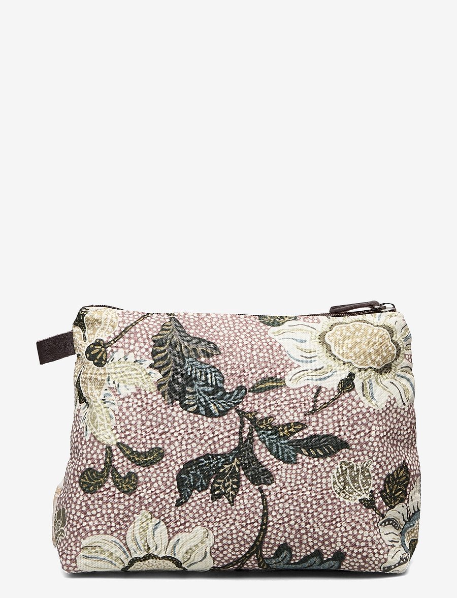 Ceannis - Cosmetic Bag Flower Linen - alltags-style - dusty pink - 2