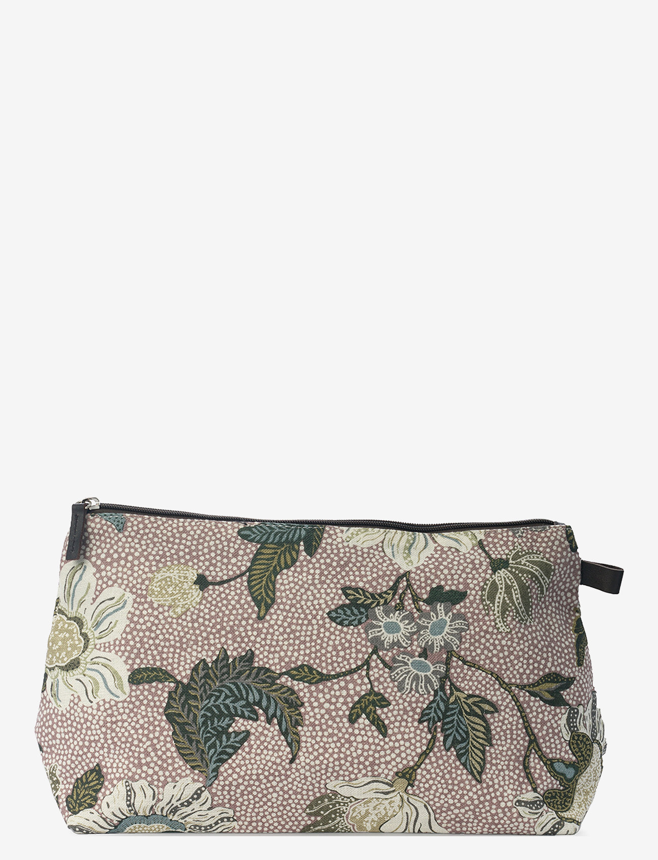 Ceannis - Cosmetic Bag Flower Linen - vardagsstil - dusty pink - 1