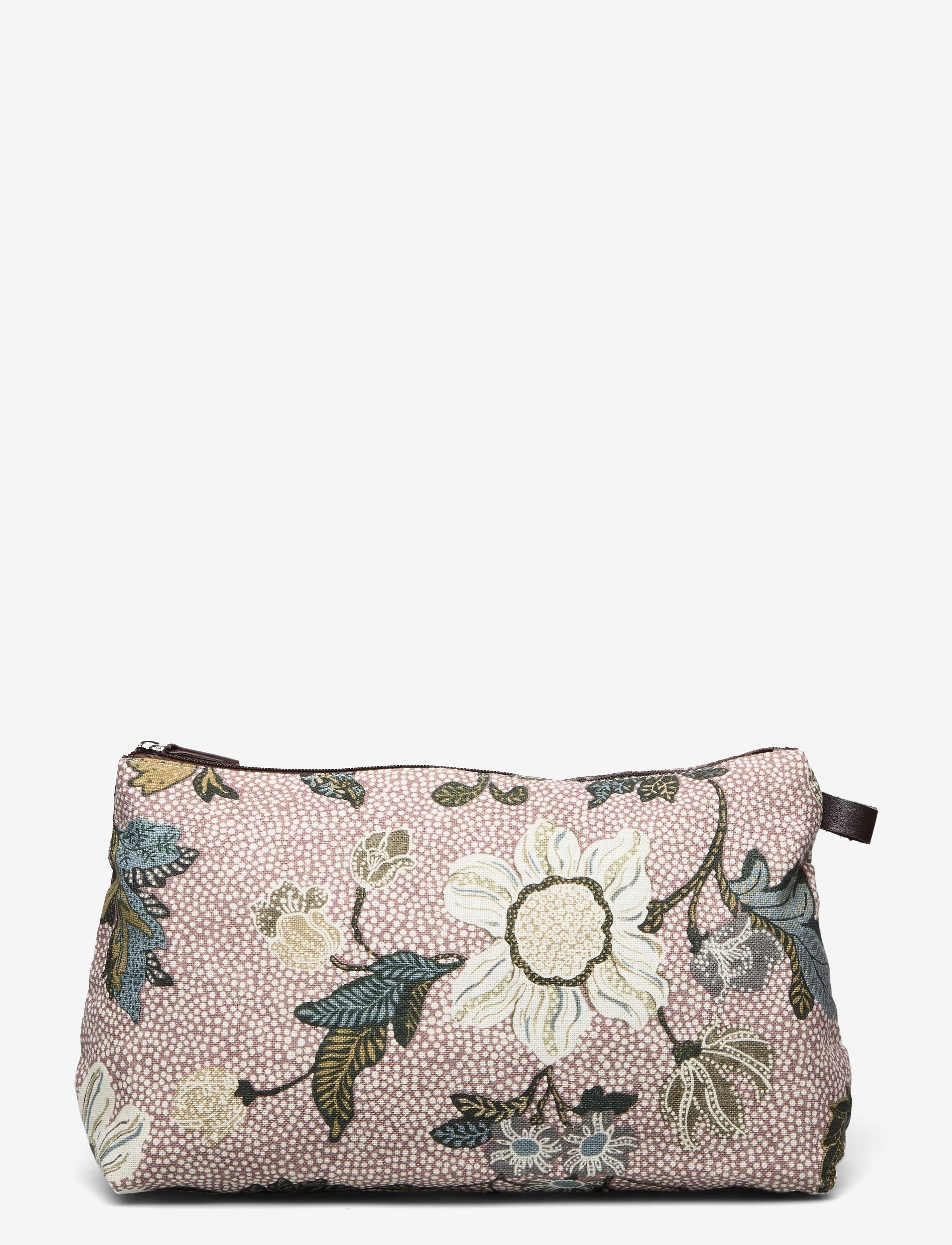 Cosmetic Bag Flower Linen - DUSTY PINK