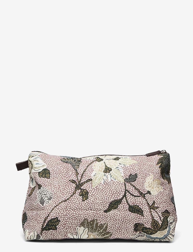 Ceannis - Cosmetic Bag Flower Linen - vardagsstil - dusty pink - 2