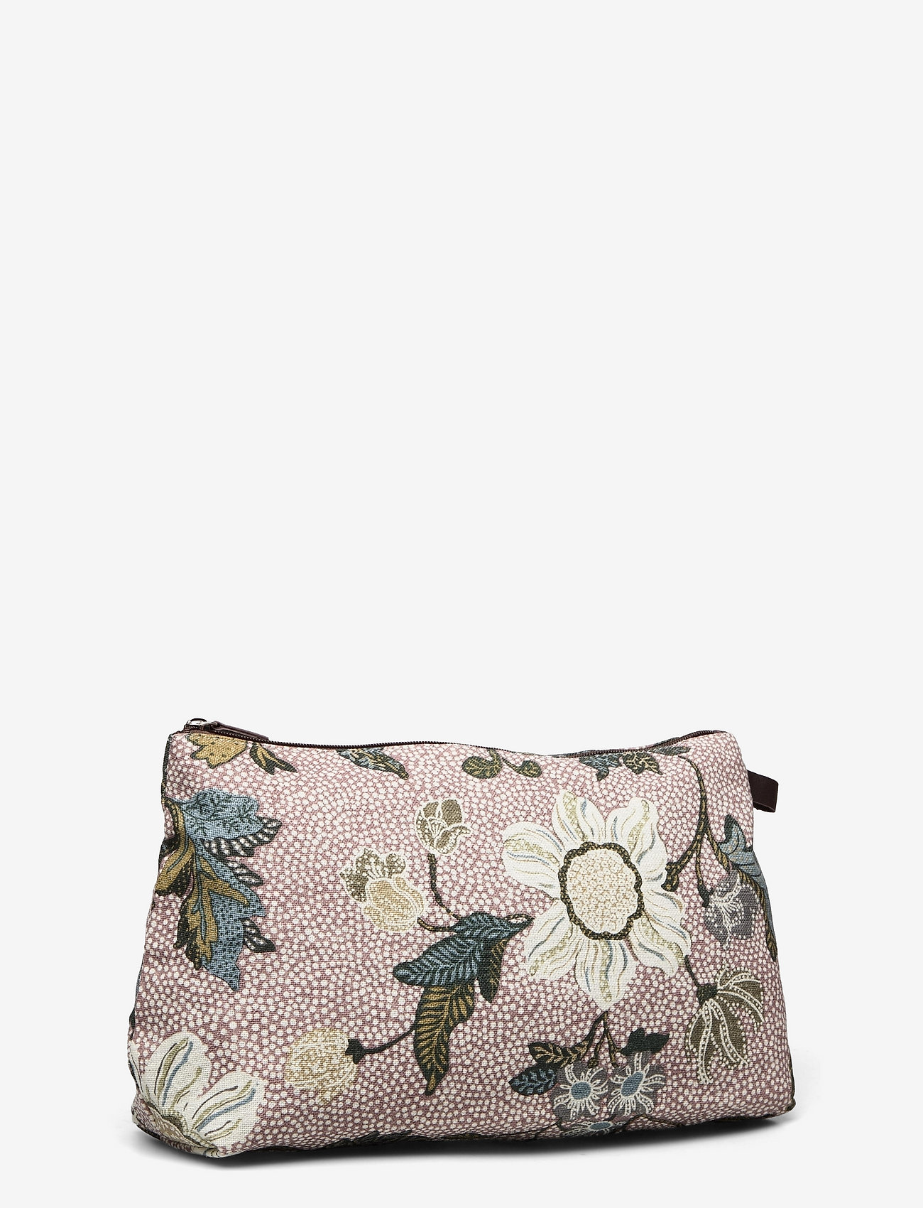 Ceannis - Cosmetic Bag Flower Linen - vardagsstil - dusty pink - 3