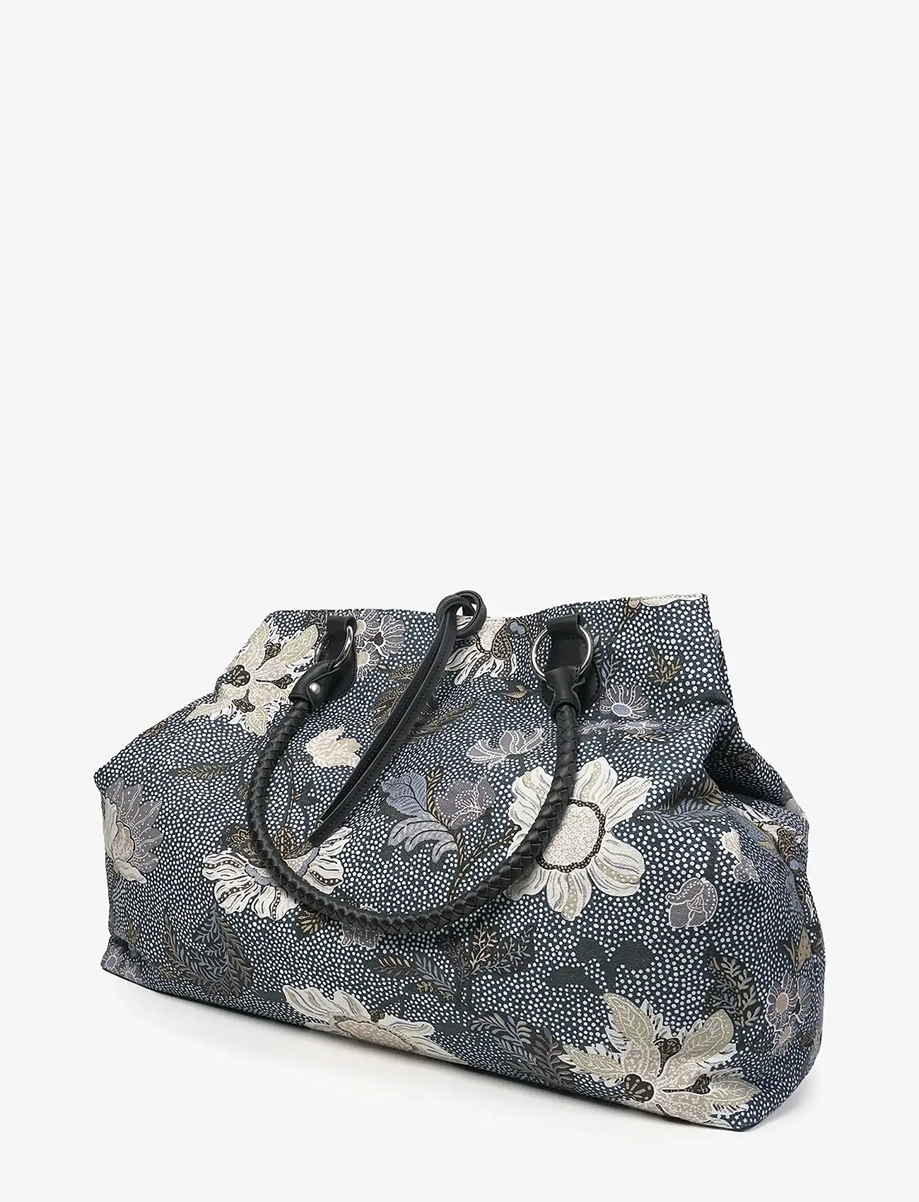 Ceannis - Weekend Bag Flower Linen - weekend bags - denim blue - 1