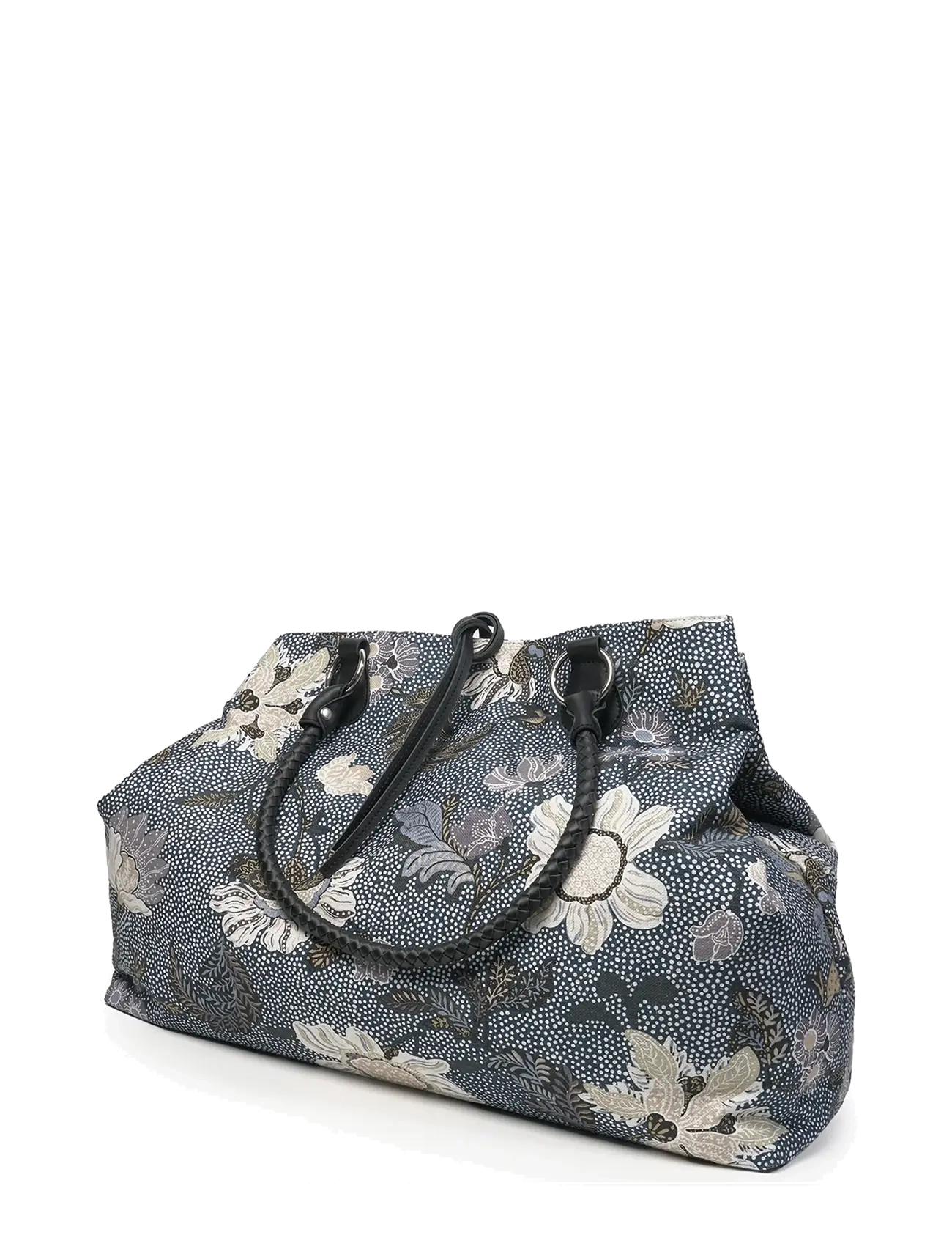 Ceannis Weekend Bag Flower Linen - Ceannis - DENIM BLUE / multi