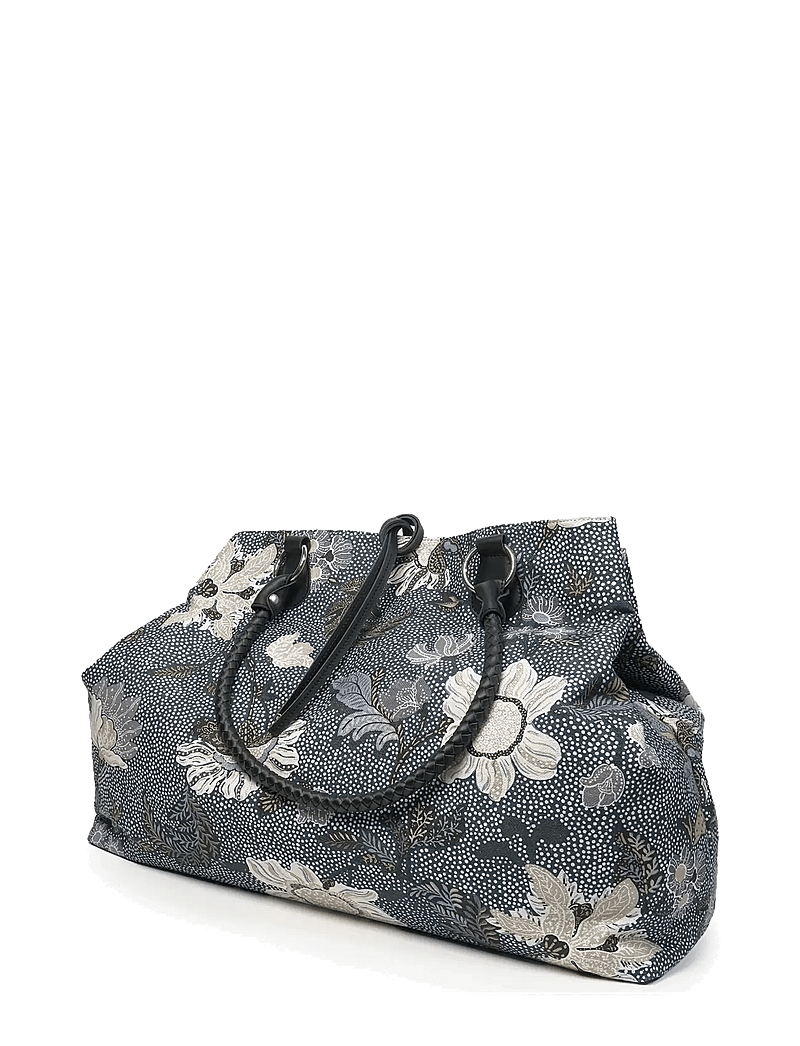 Ceannis - Weekend Bag Flower Linen - weekend bags - denim blue - 1