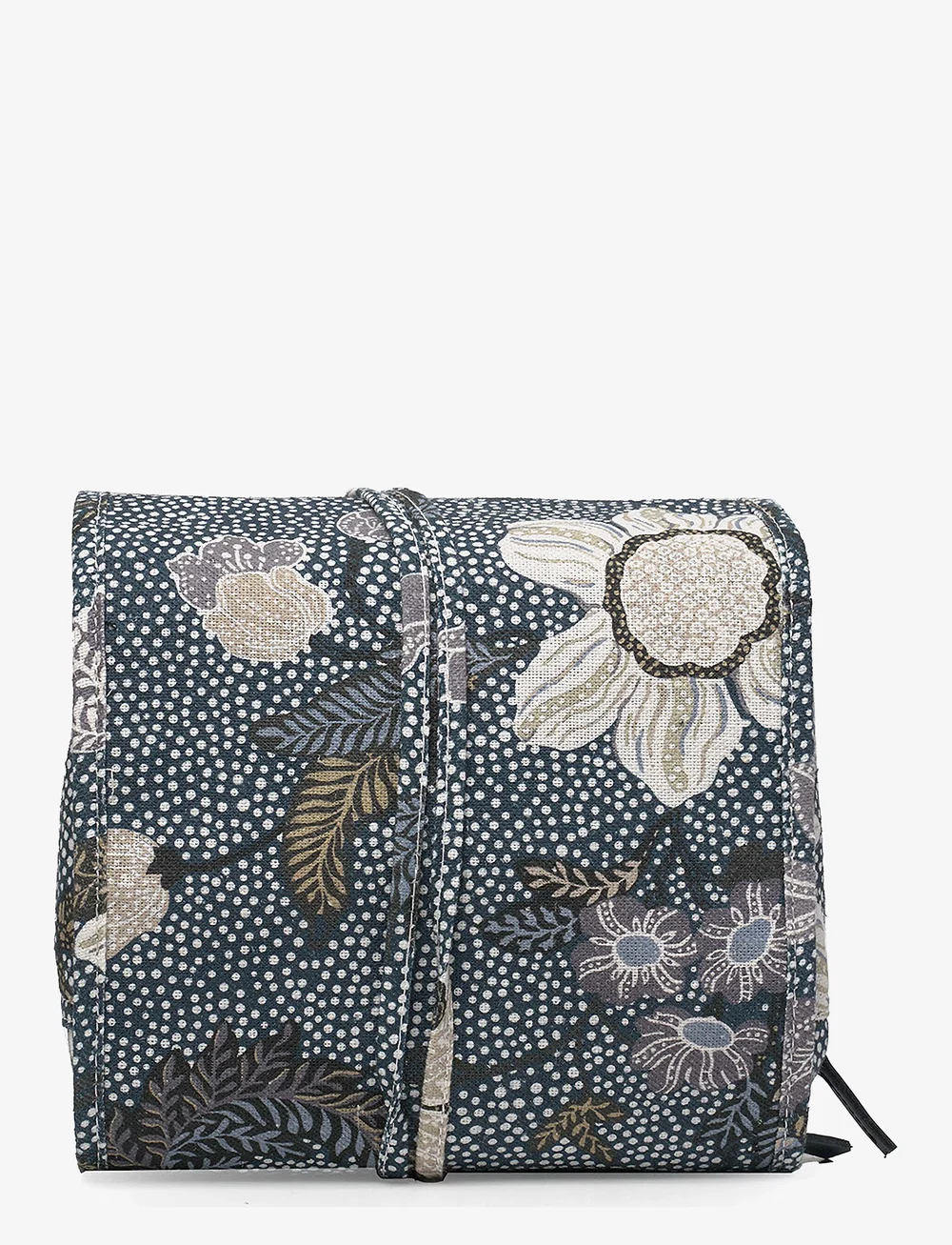 Ceannis - Hanging Cosmetic Bag Flower Linen - toilettasker - bue - 0