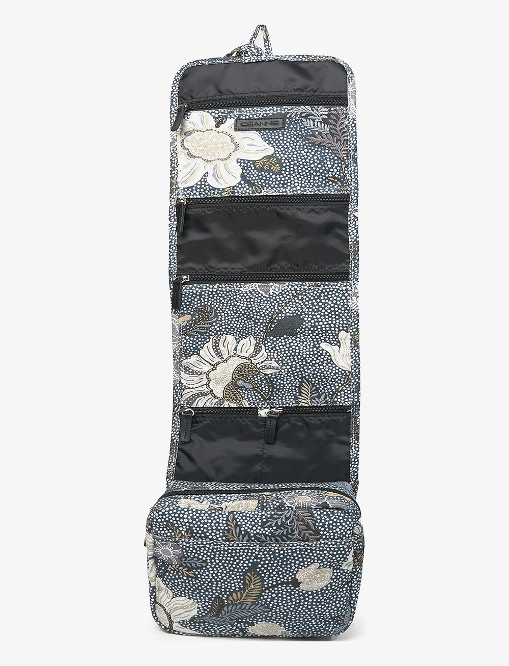 Ceannis - Hanging Cosmetic Bag Flower Linen - toilettasker - bue - 1