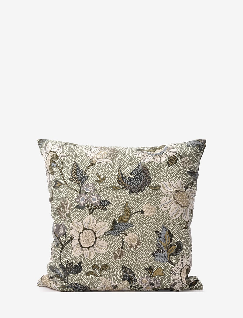 Ceannis - Cushion Cover Flower Linen, 50x50cm - kissenbezüge - green - 0