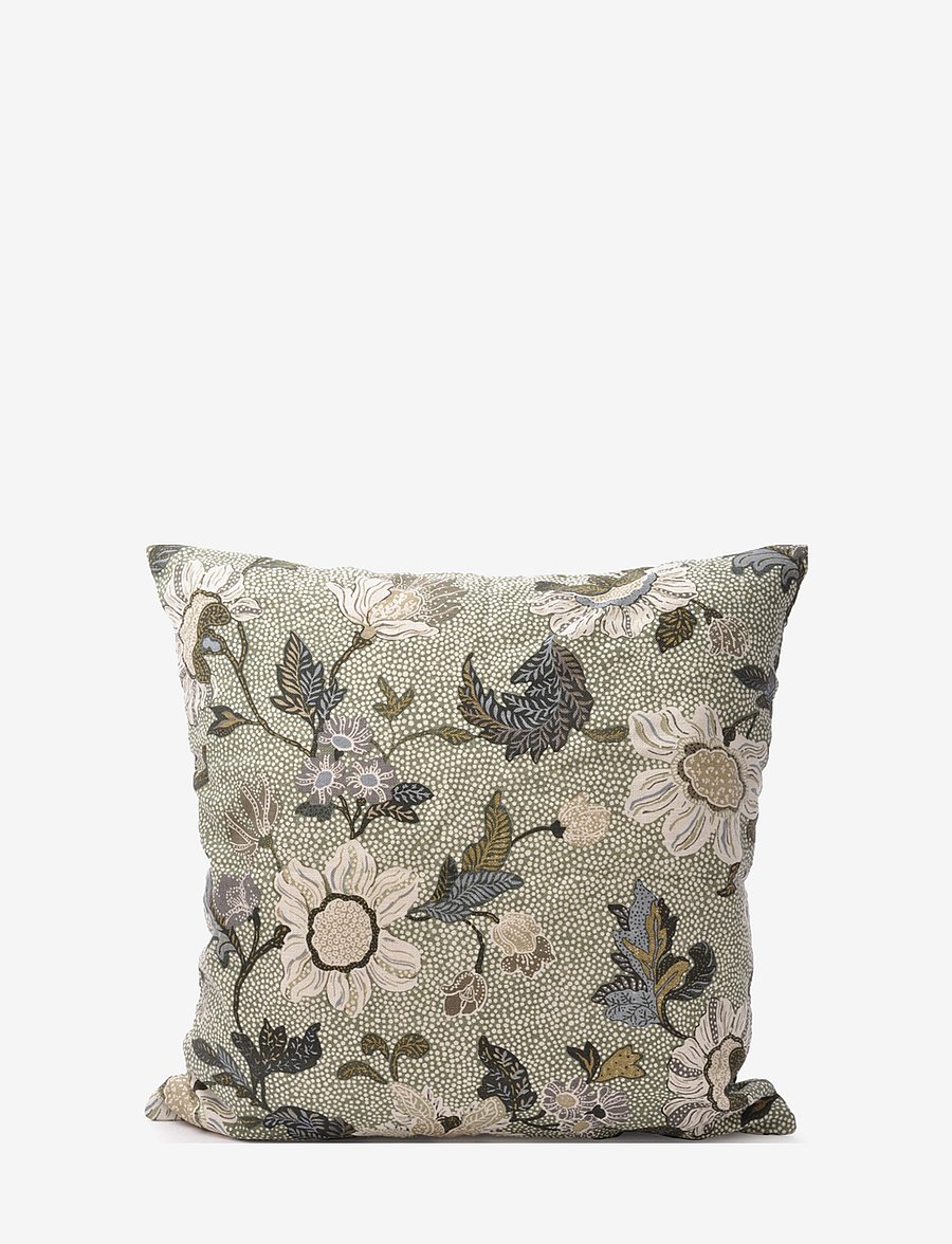 Ceannis - Cushion Cover Flower Linen, 50x50cm - kissenbezüge - green - 0
