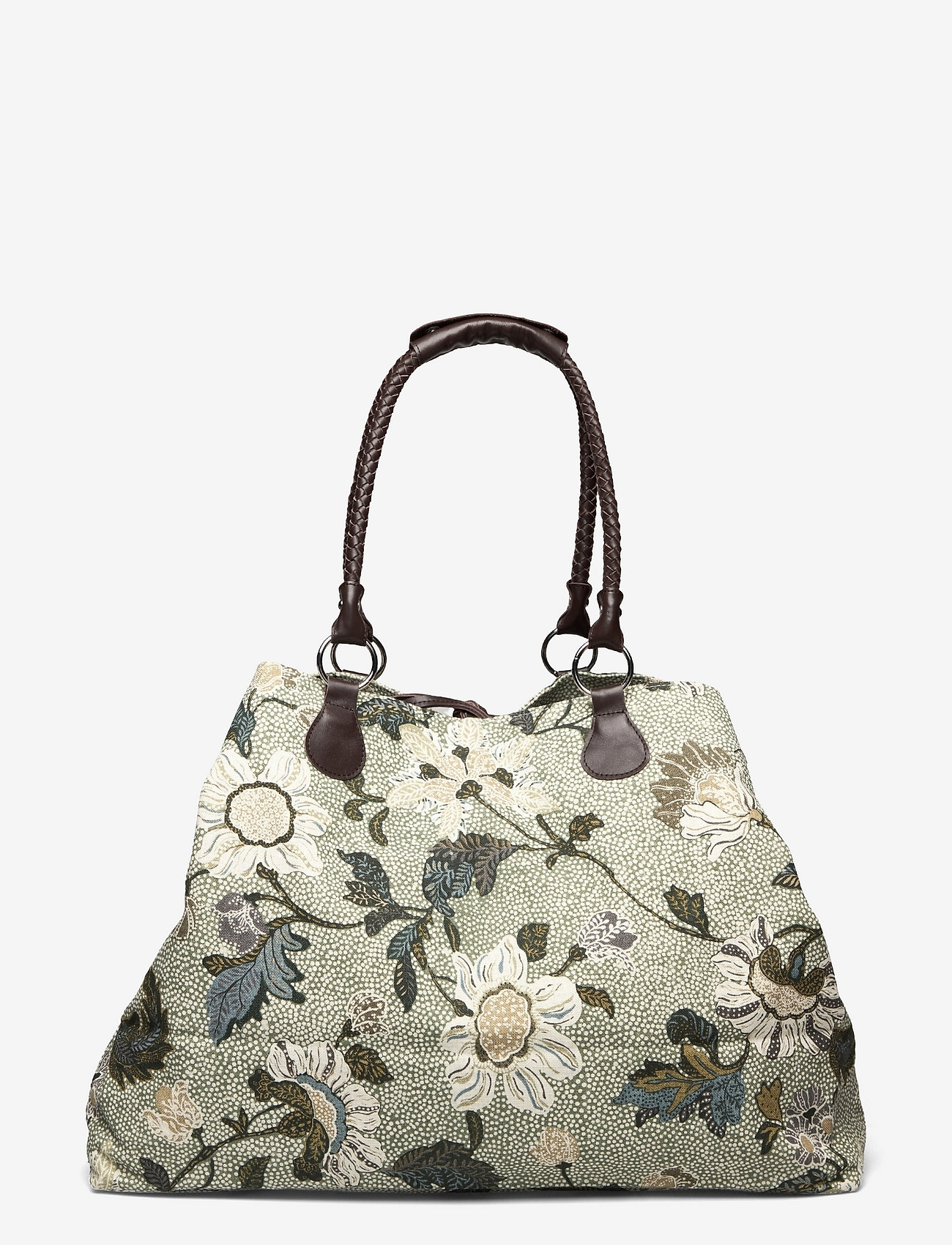 Ceannis - Weekend Bag Soft Green Flower Linen - green - 0