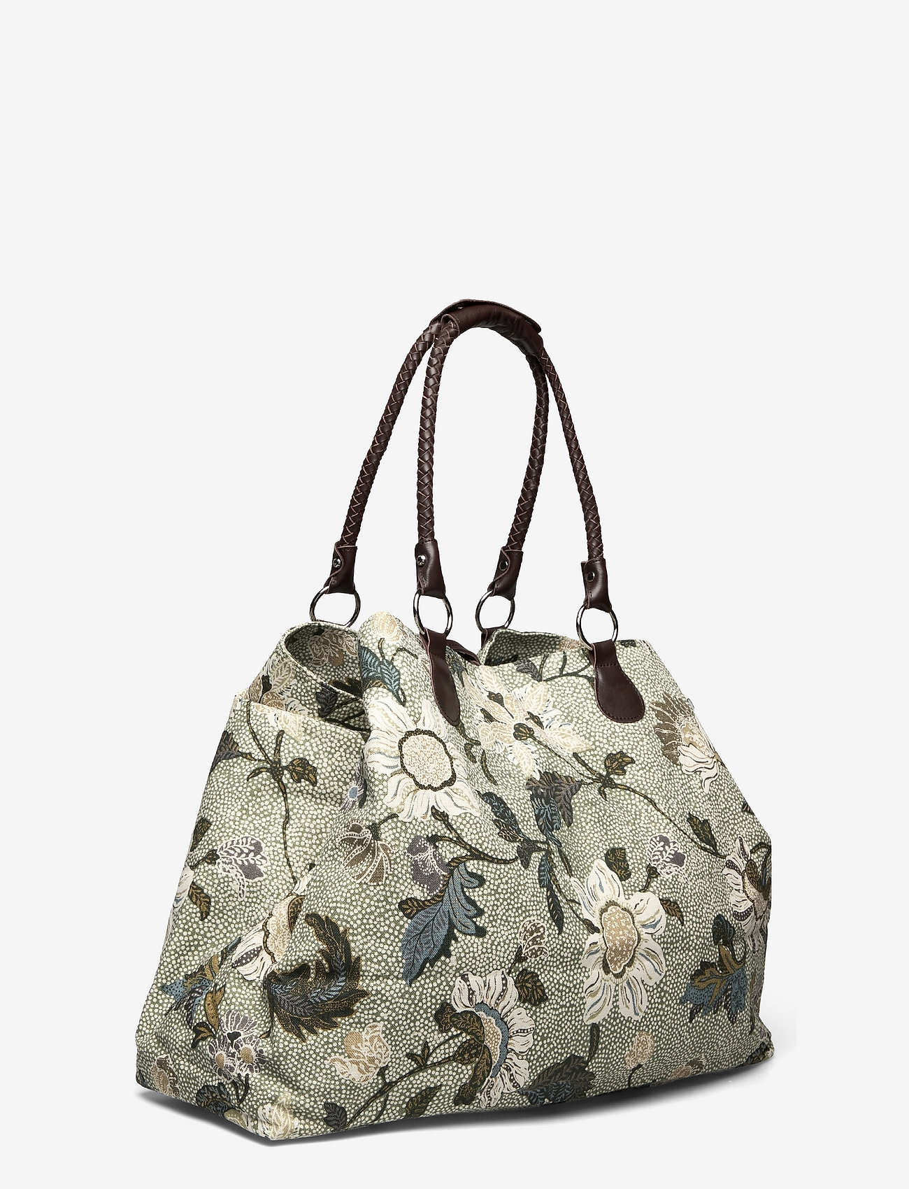 Ceannis - Weekend Bag Soft Green Flower Linen - green - 2