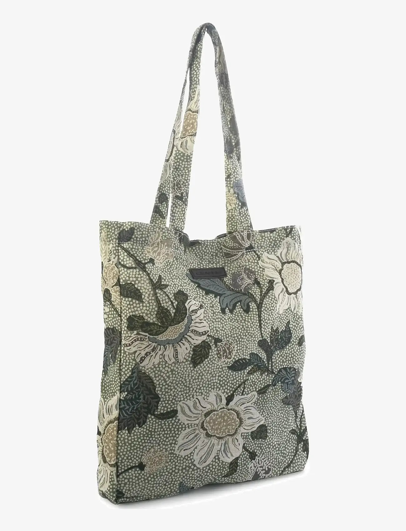Ceannis - New Shopper Flower Linen - shoppers - green - 1