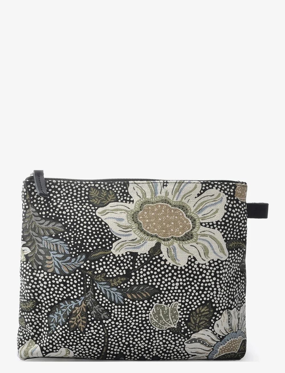 Ceannis - Cosmetic Bag Flower Linen Size: Medium - vardagsstil - black - 1