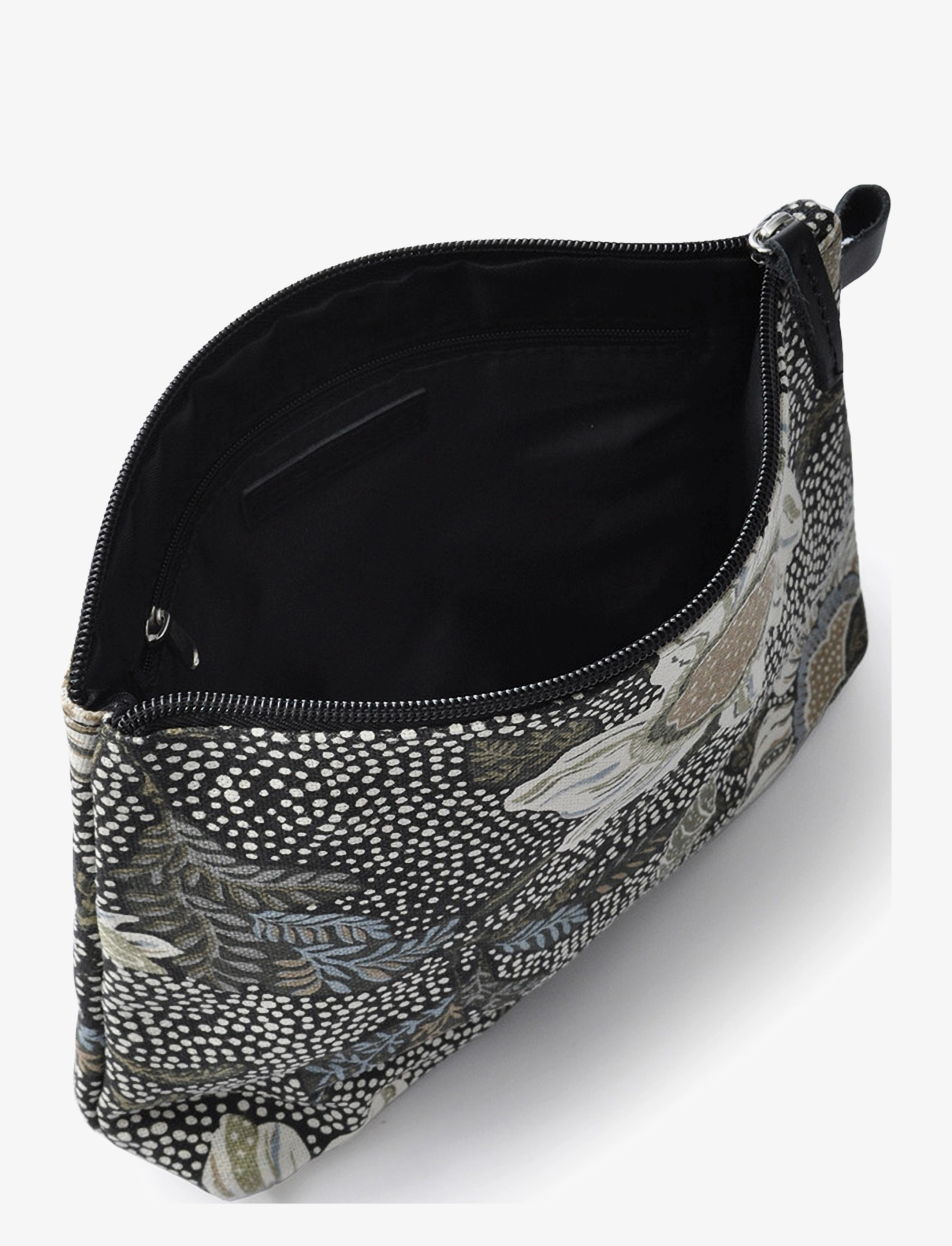 Ceannis - Cosmetic Bag Flower Linen Size: Medium - vardagsstil - black - 3