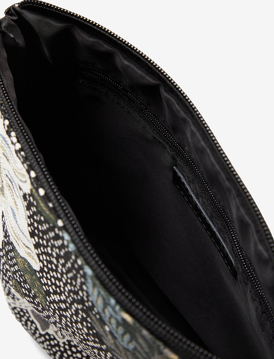 Ceannis - Cosmetic Bag Flower Linen Size: Medium - alltags-style - black - 4