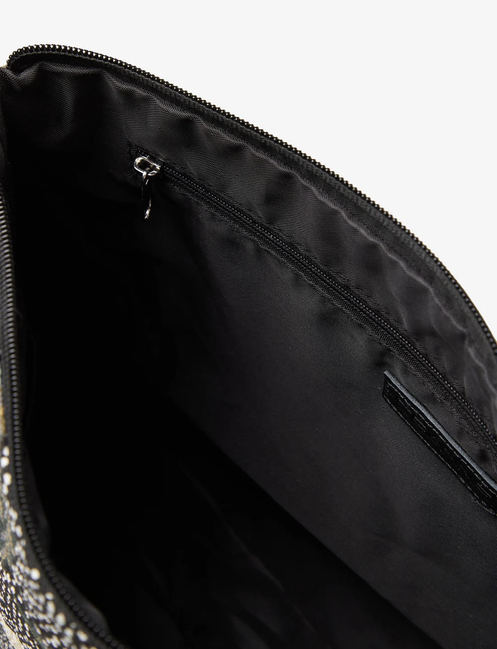 Ceannis - Cosmetic Bag Flower Linen Size: Large - makeup bags - black - 4