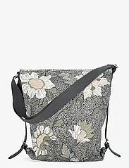 Ceannis - Shoulder Bag Black Flower Linen - festtøj til outletpriser - black - 0